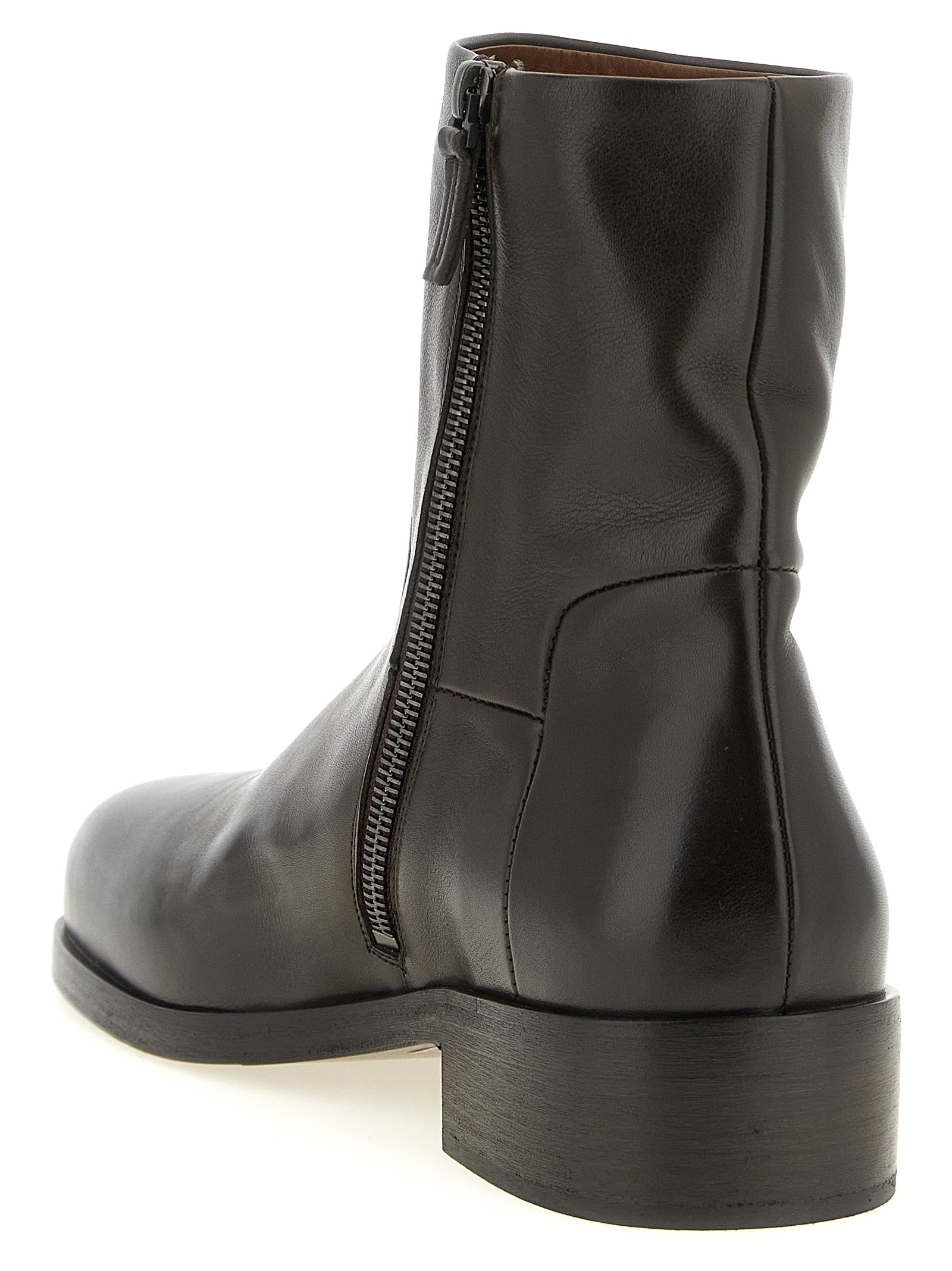 Marsell Ankle Boots aus braunem Kalbsleder