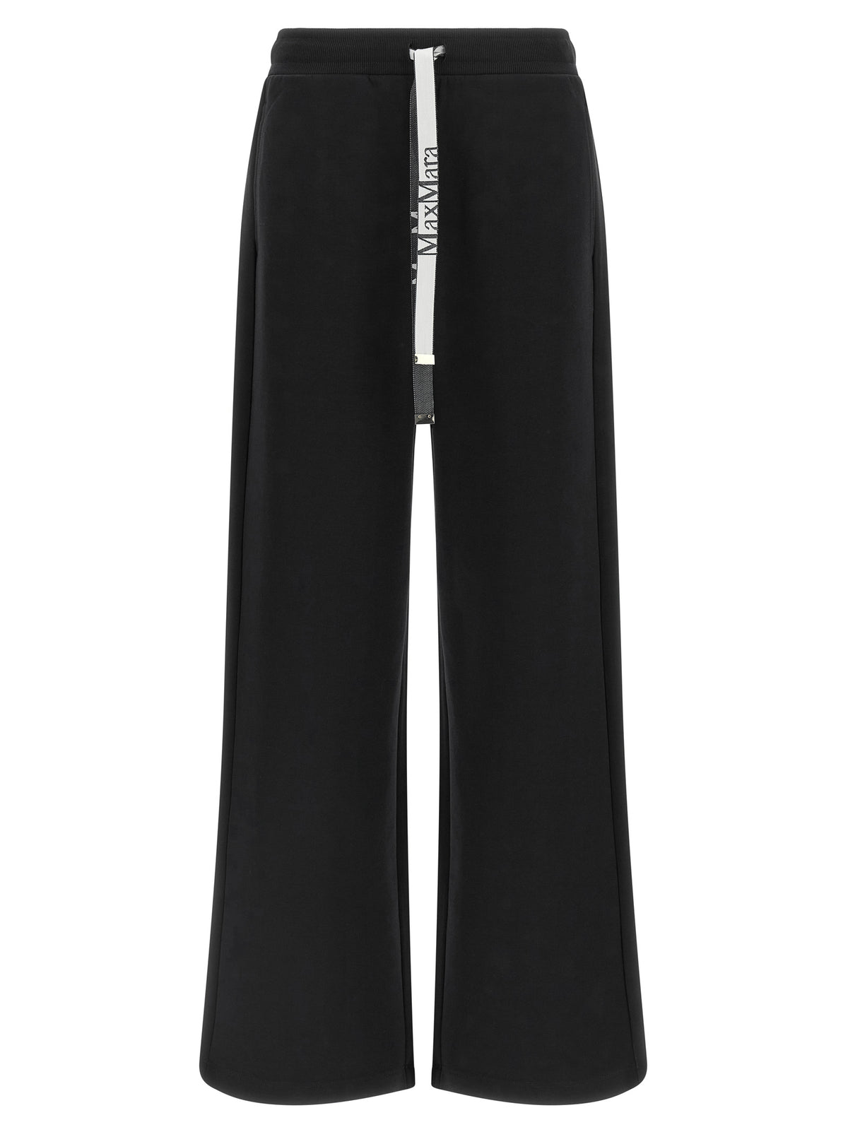 'S Max Mara Schwarze Baumwoll-Freizeithose