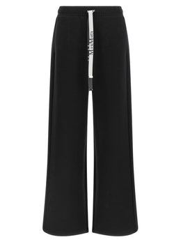 'S Max Mara Schwarze Baumwoll-Freizeithose