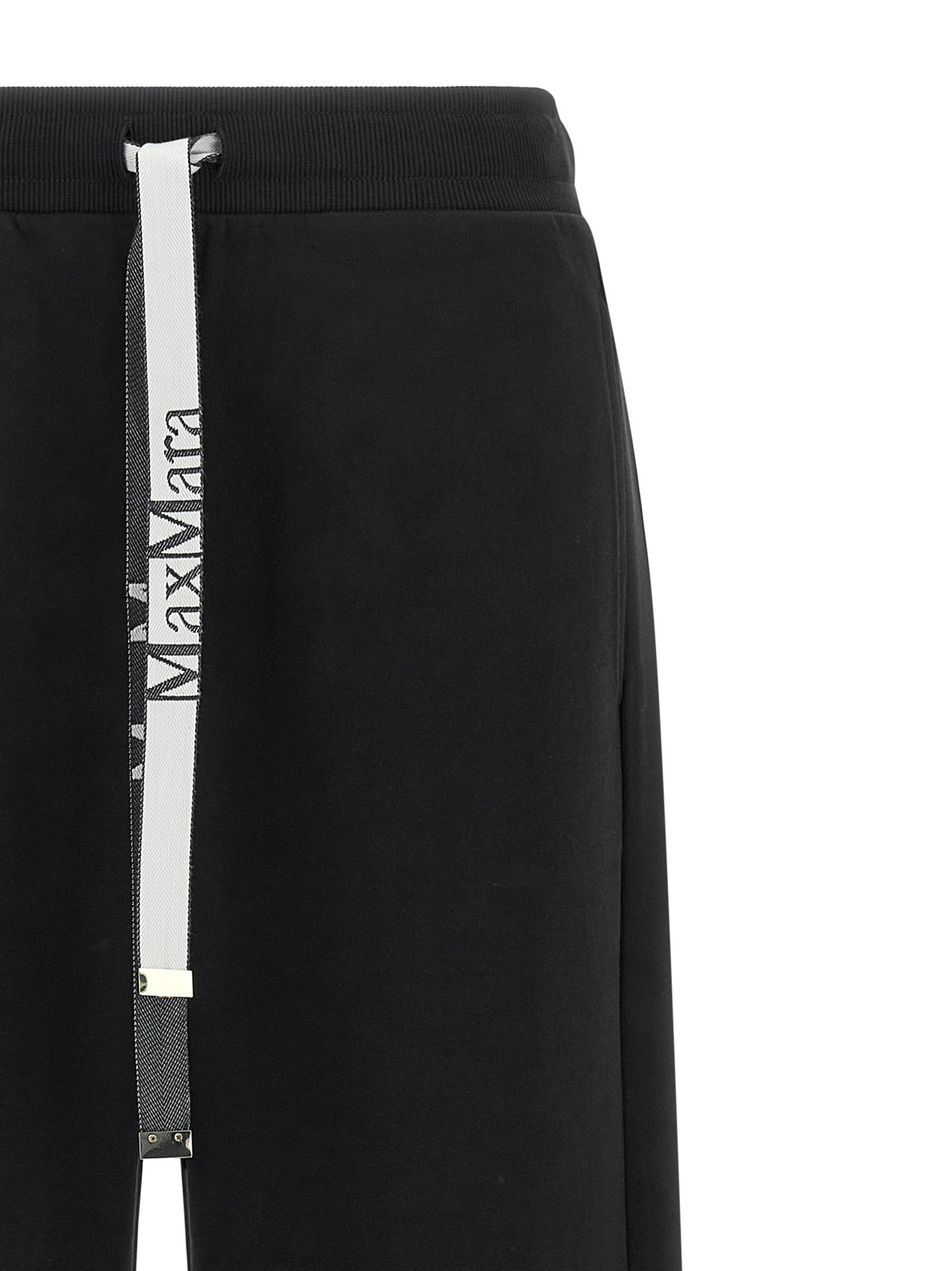 'S Max Mara Schwarze Baumwoll-Freizeithose
