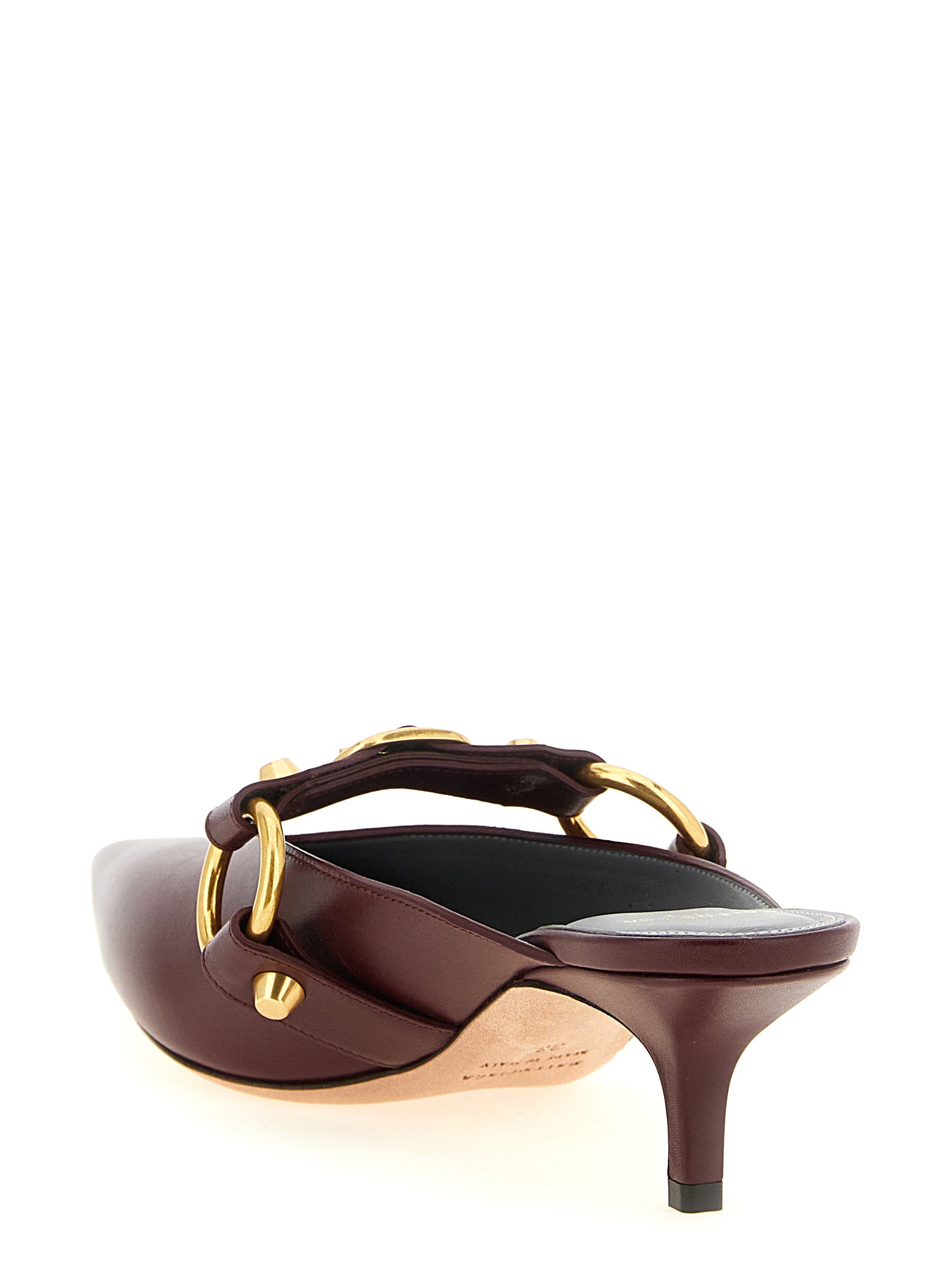Balenciaga Pumps mit mittlerem Absatz aus bordeauxrotem Kalbsleder