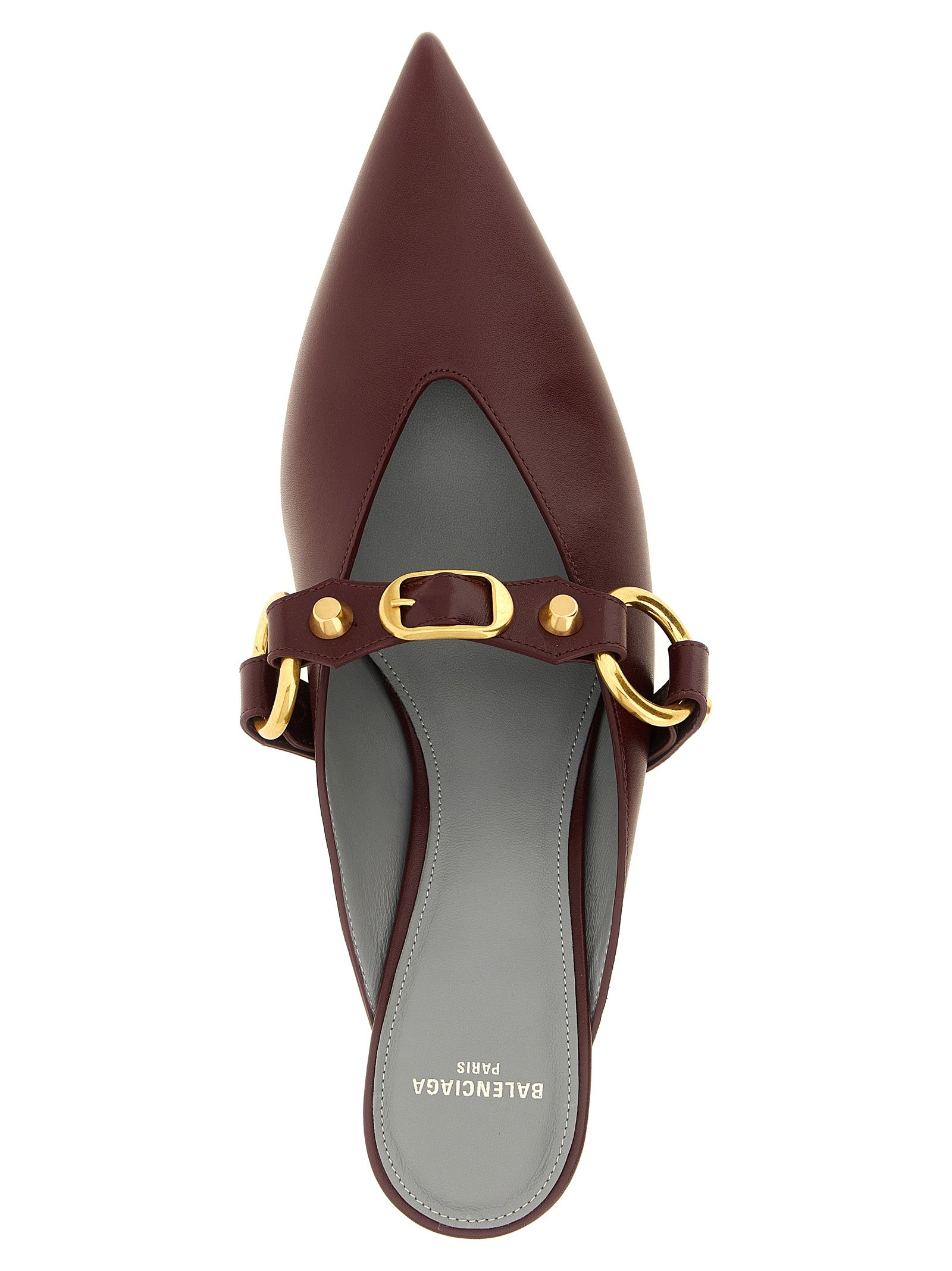 Balenciaga Pumps mit mittlerem Absatz aus bordeauxrotem Kalbsleder