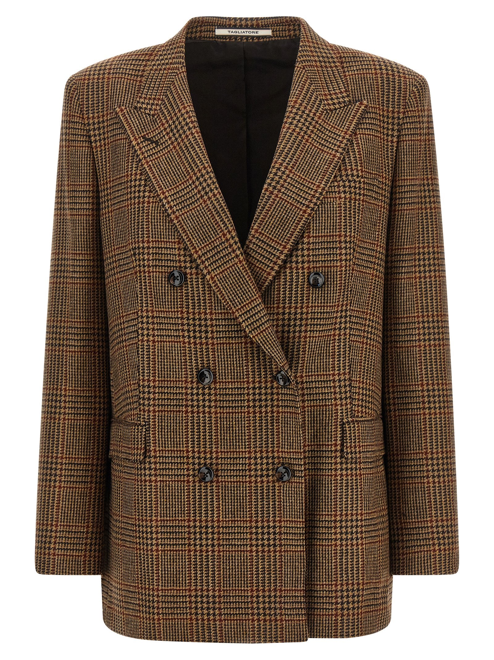 Tagliatore Brauner Blazer aus reiner Schurwolle