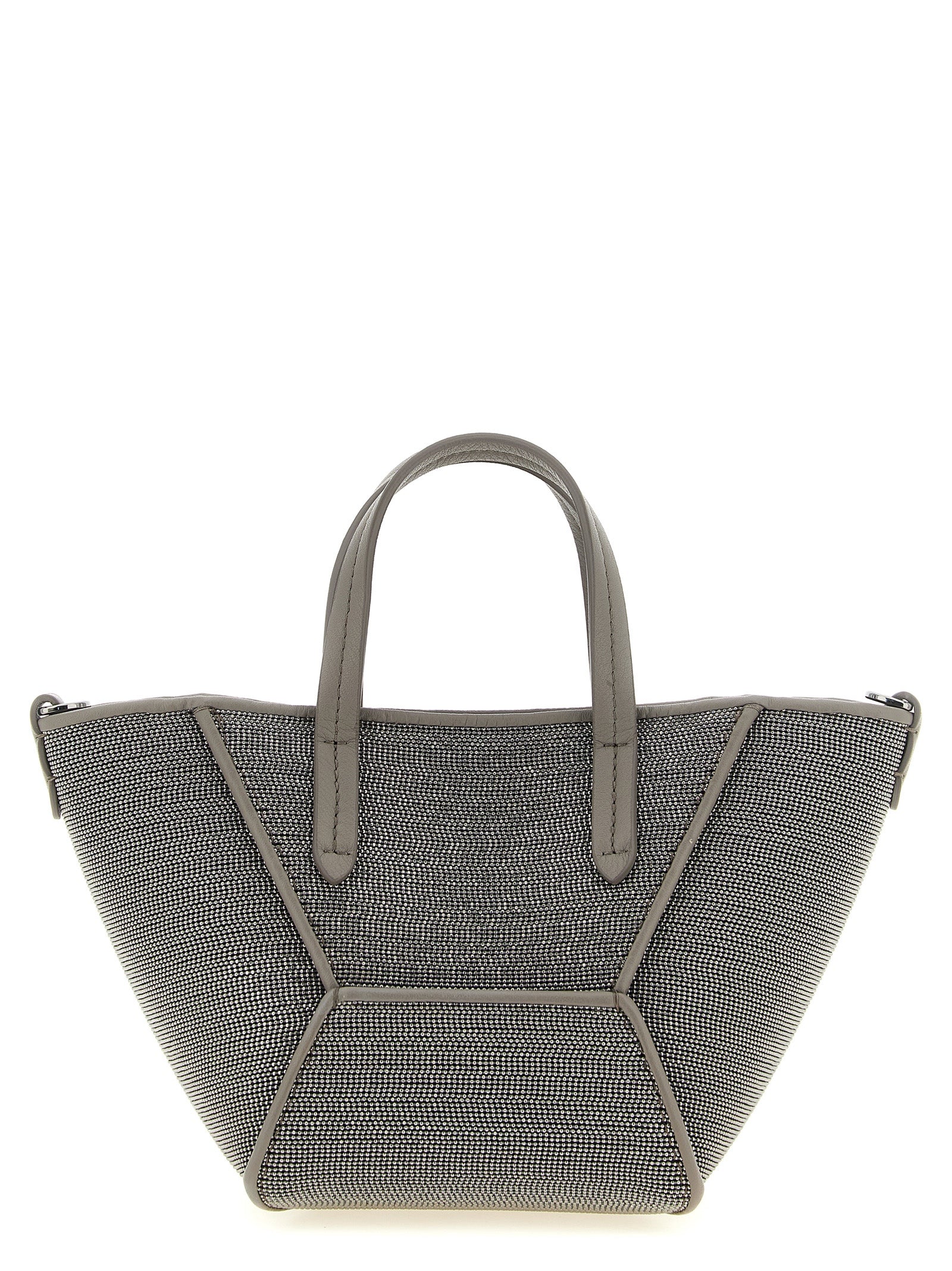 Brunello Cucinelli Graue Kalbsleder-Handtasche