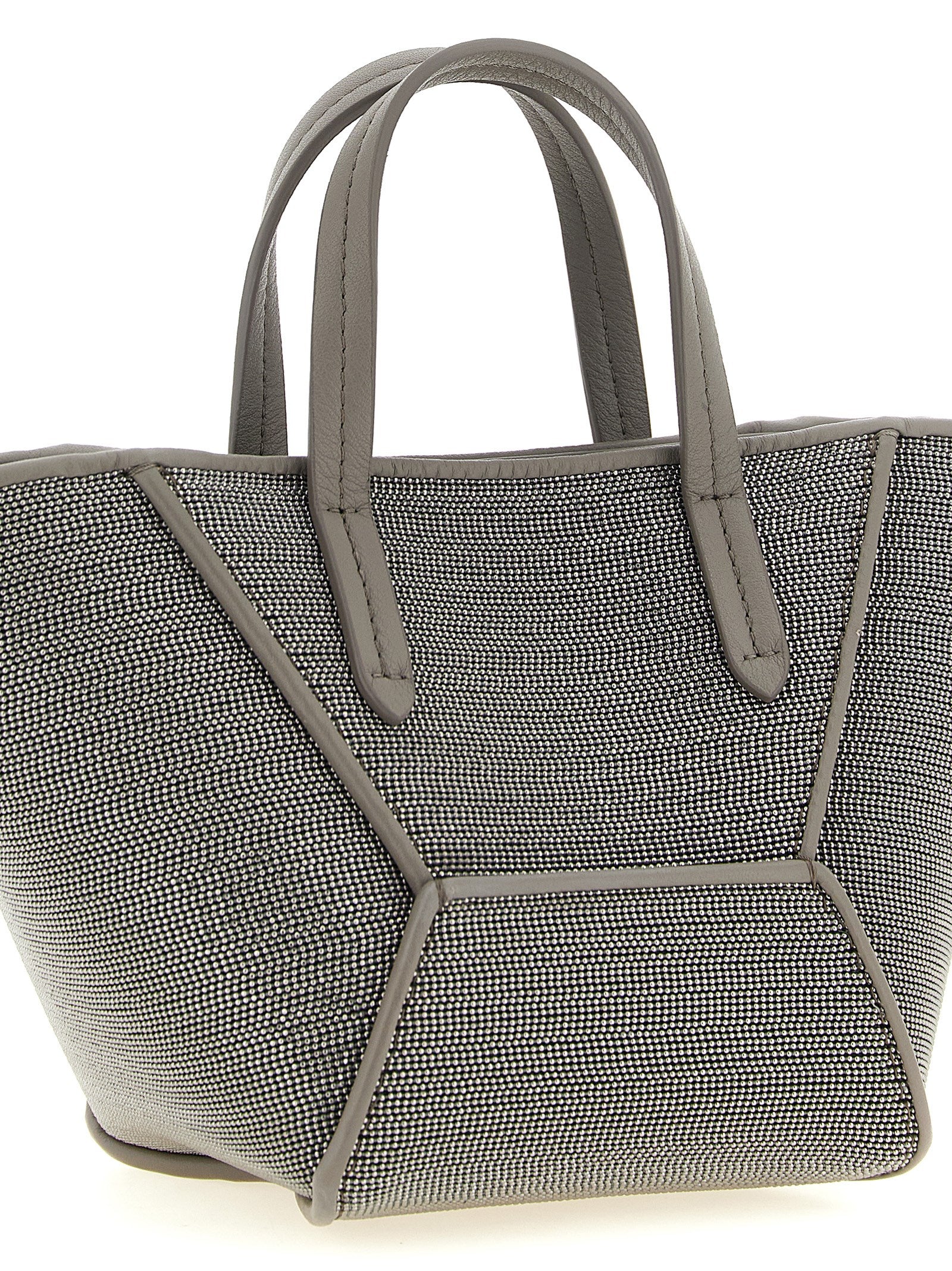 Brunello Cucinelli Graue Kalbsleder-Handtasche