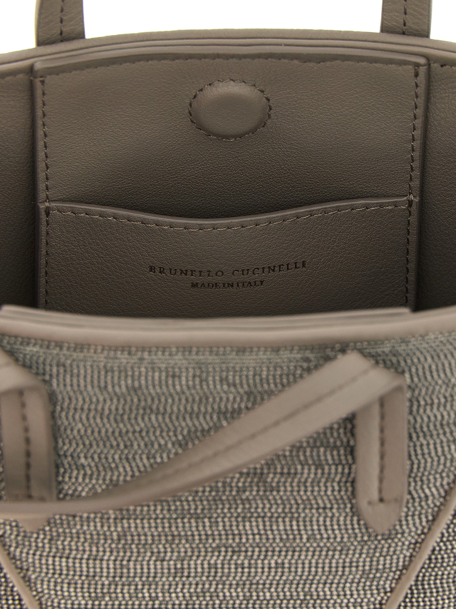 Brunello Cucinelli Graue Kalbsleder-Handtasche