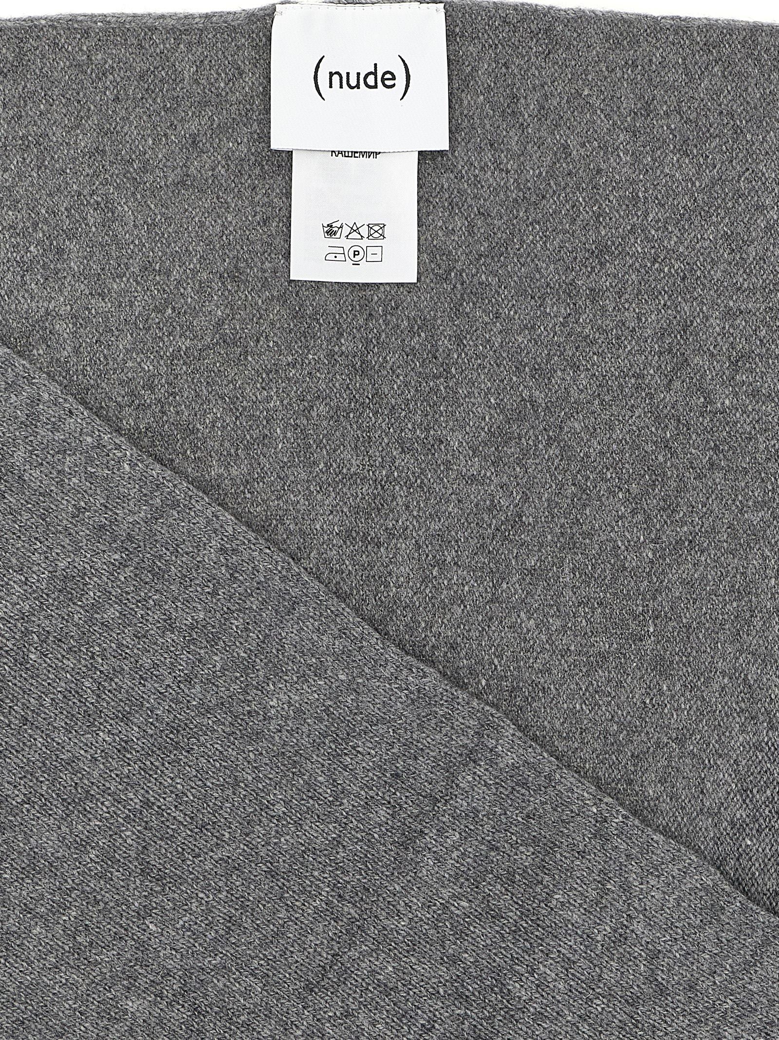 NUDE Graue Kaschmir-Accessoires
