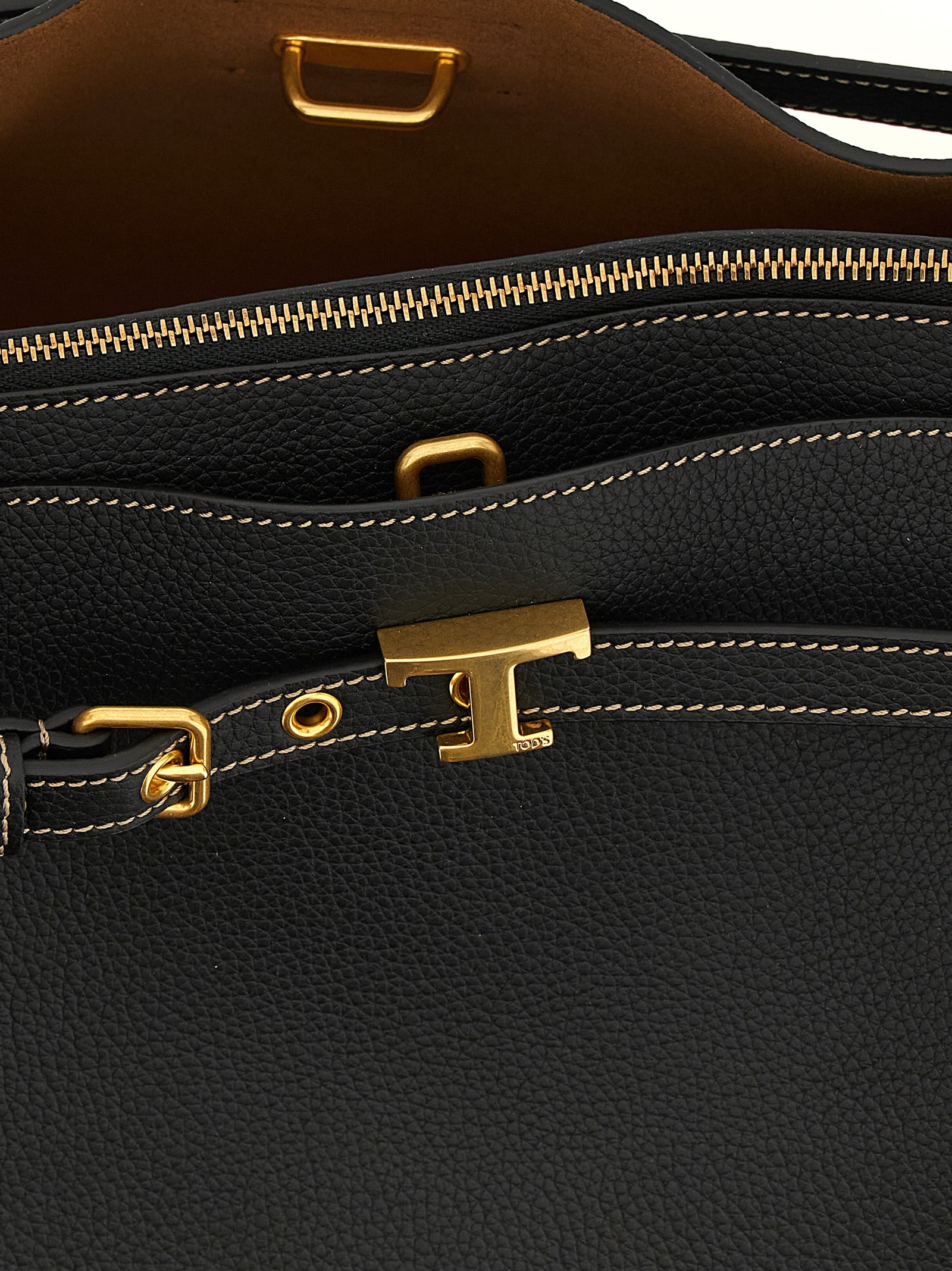 Tod's Schwarze Kalbsleder-Handtasche