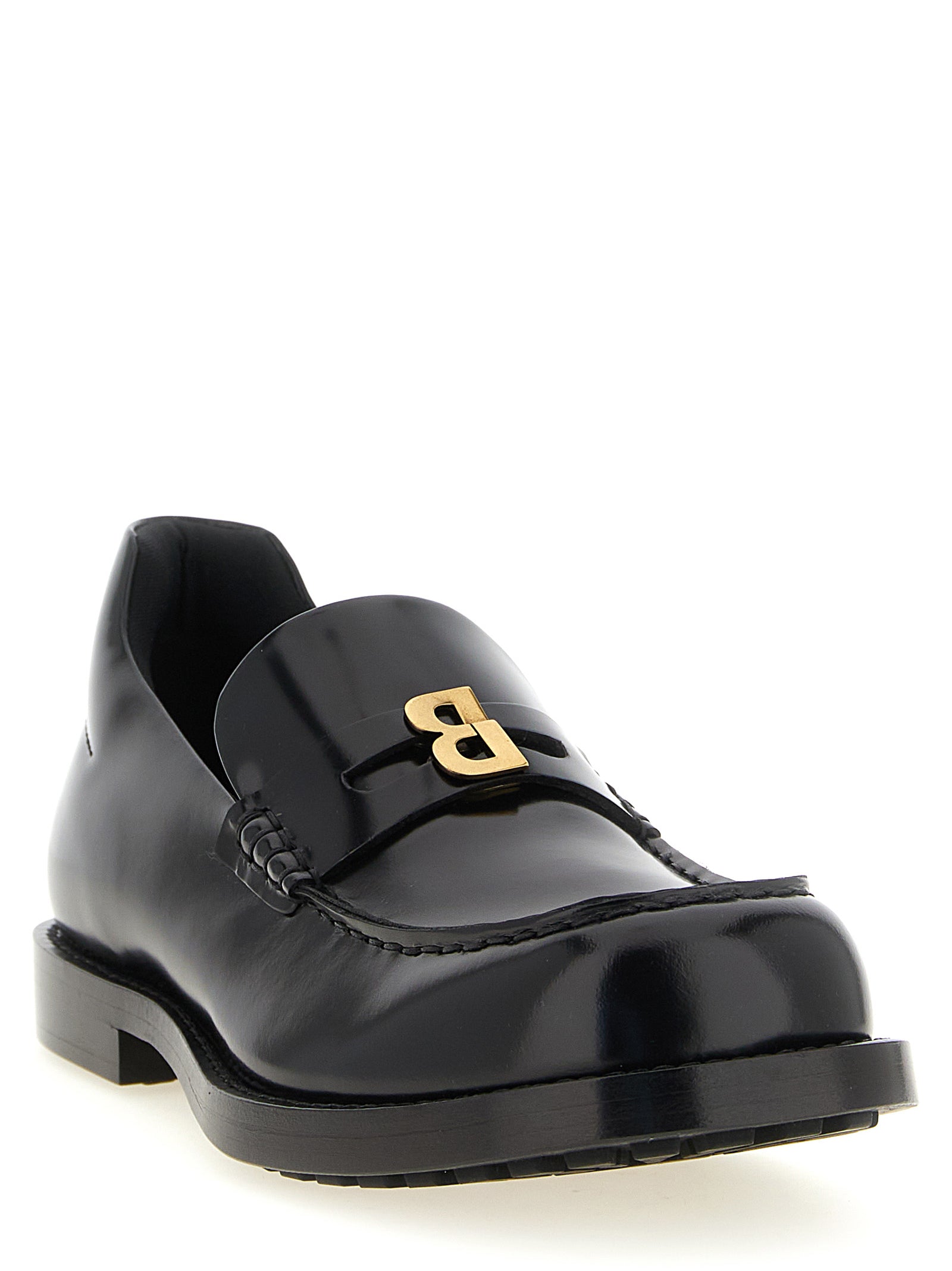 Balenciaga Schwarze Loafer aus Kalbsleder zum Hineinschlüpfen