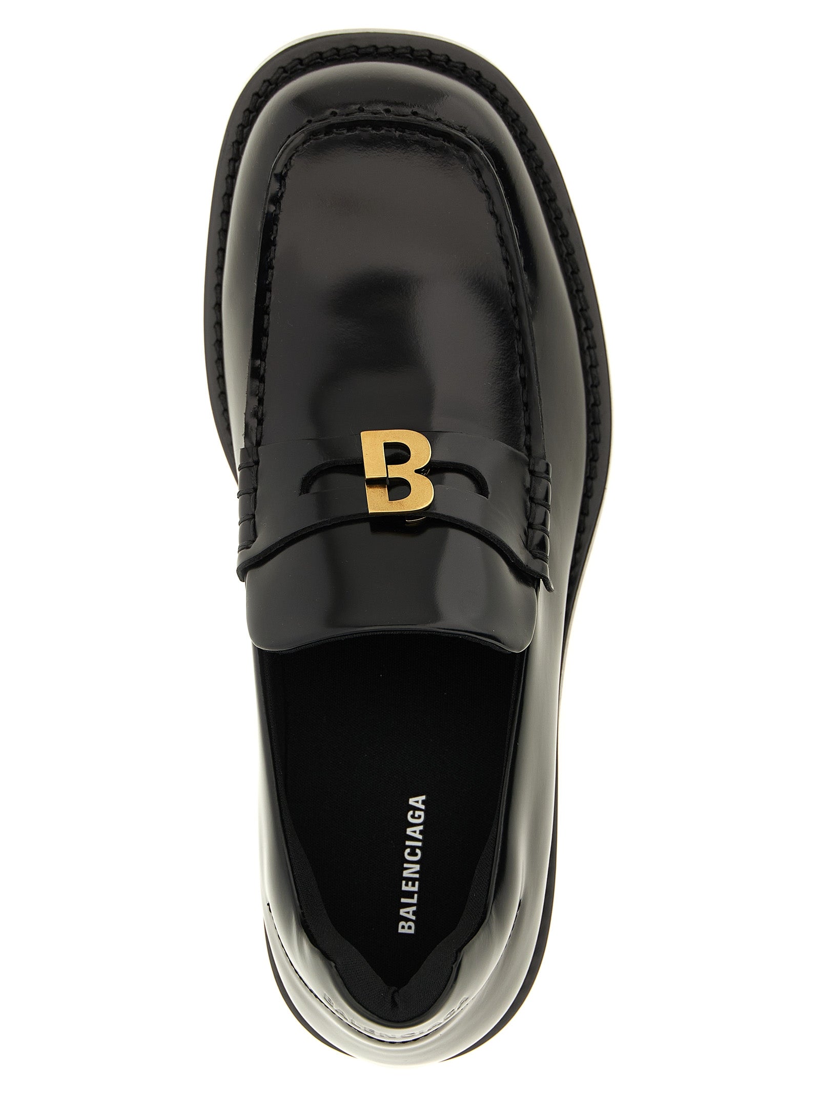 Balenciaga Schwarze Loafer aus Kalbsleder zum Hineinschlüpfen