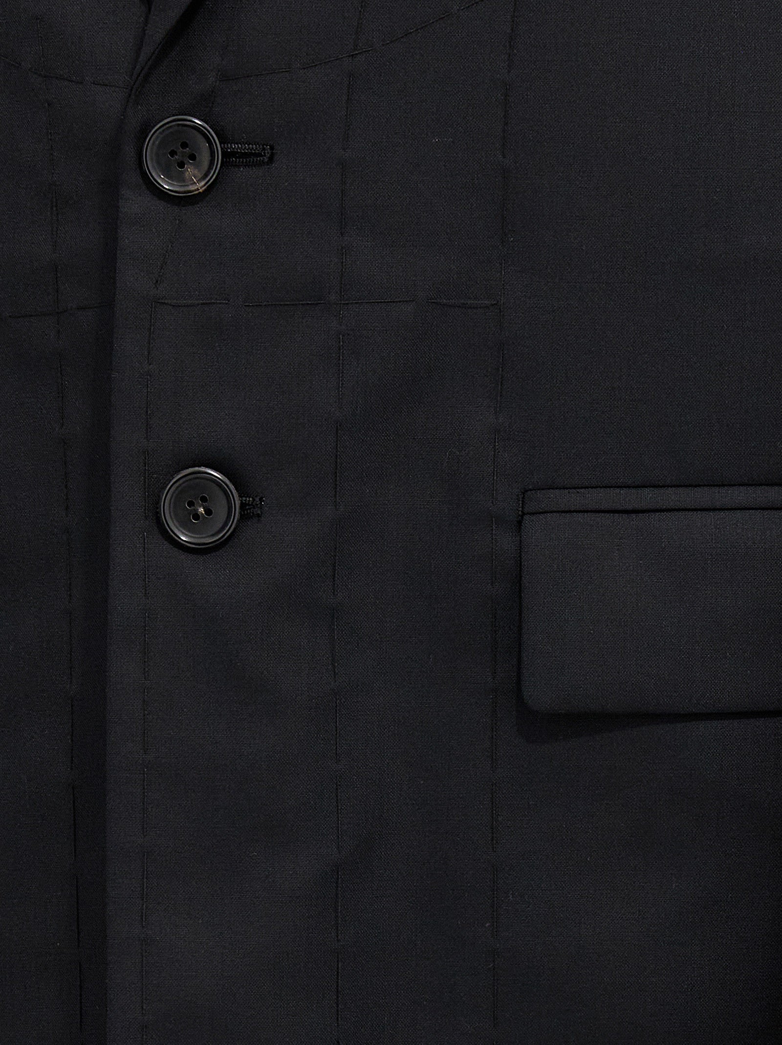 Junya Watanabe Schwarzer Wollmantel