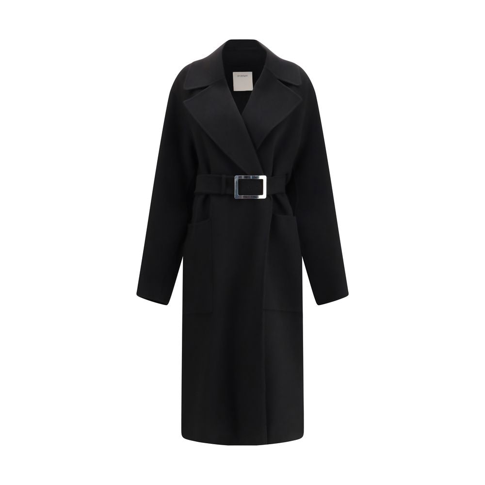 Max Mara Schwarzer Wollmantel