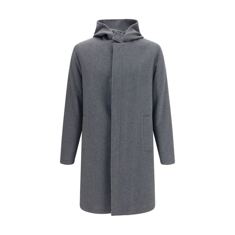 Lardini Grauer Wollmantel Oves Aries