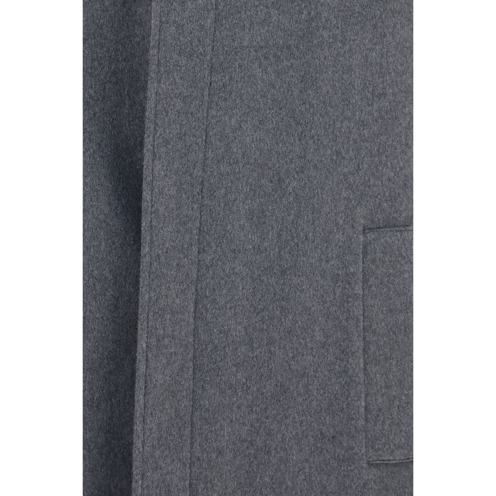 Lardini Grauer Wollmantel Oves Aries