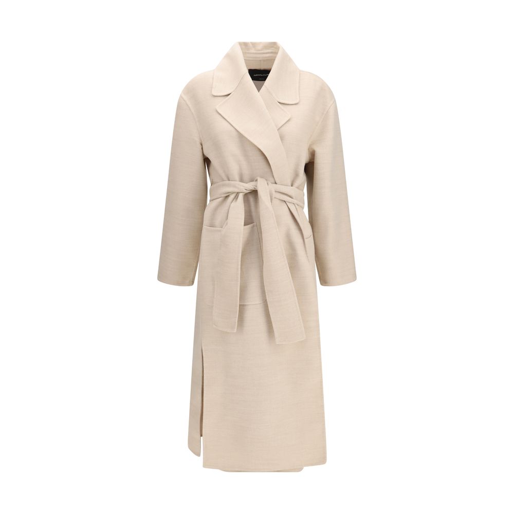Fabiana Filippi Beige Wollmantel Oves Aries
