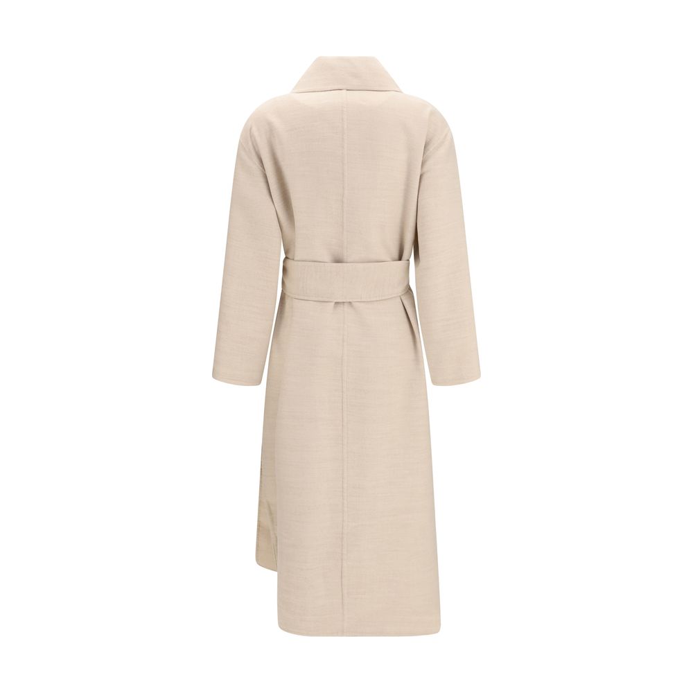 Fabiana Filippi Beige Wollmantel Oves Aries