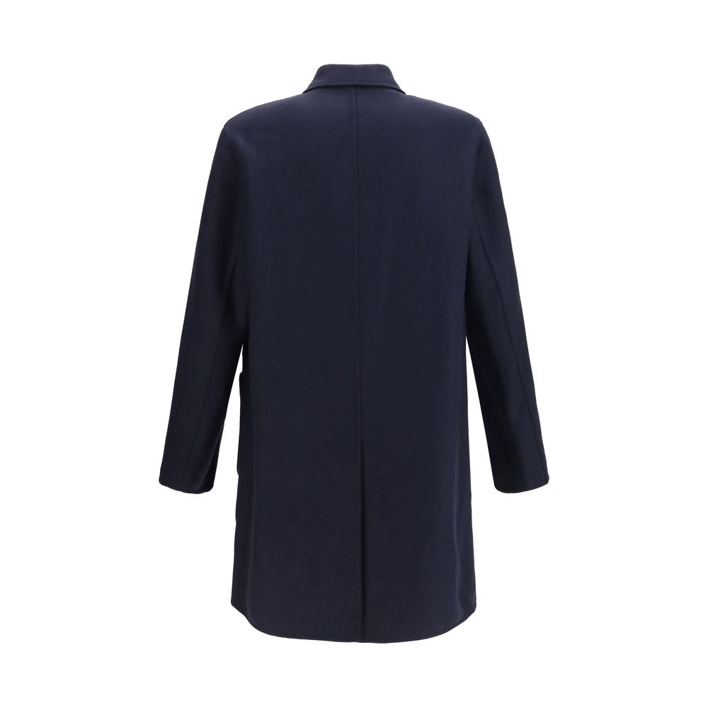 Etro Blauer Wollmantel Oves Aries
