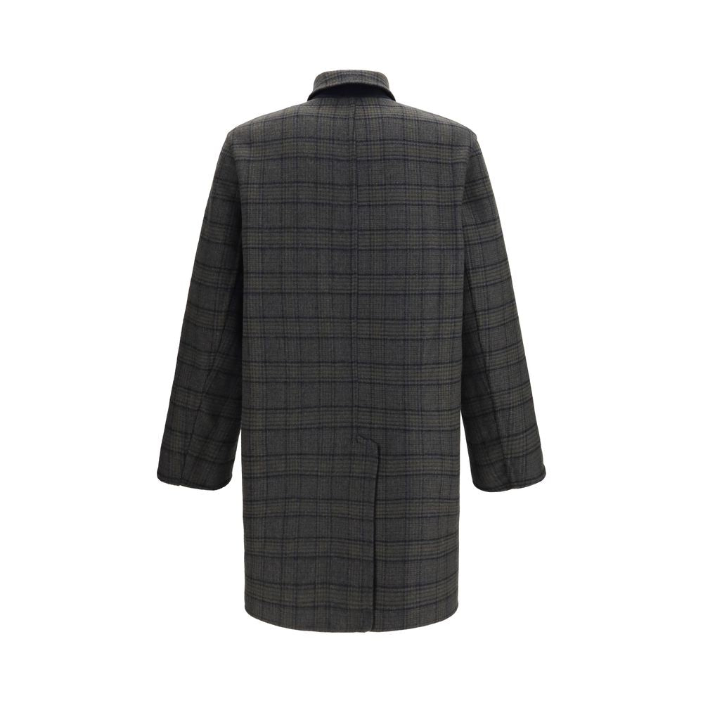 Etro Blauer Wollmantel Oves Aries