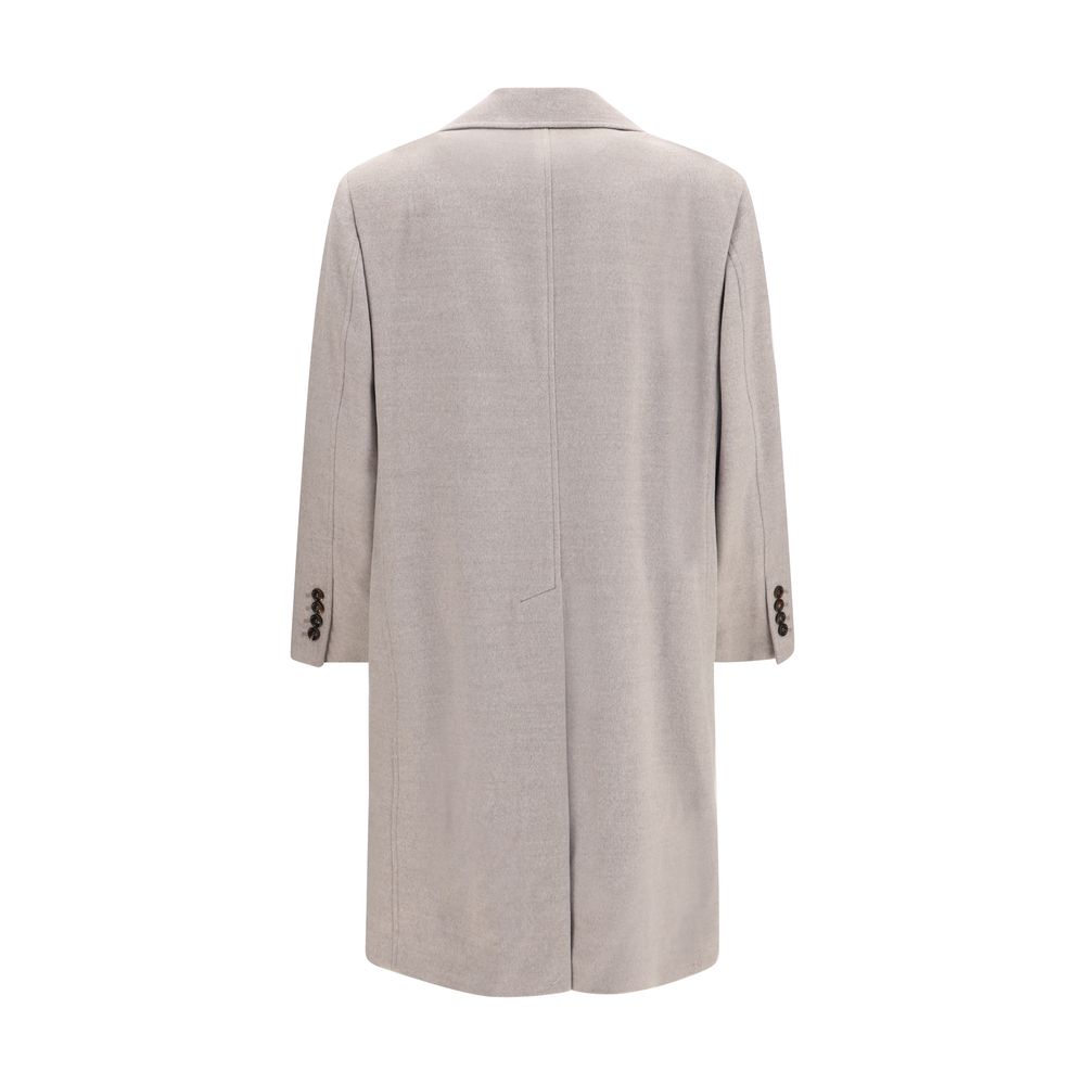 Brunello Cucinelli Beige Wollmantel Oves Aries
