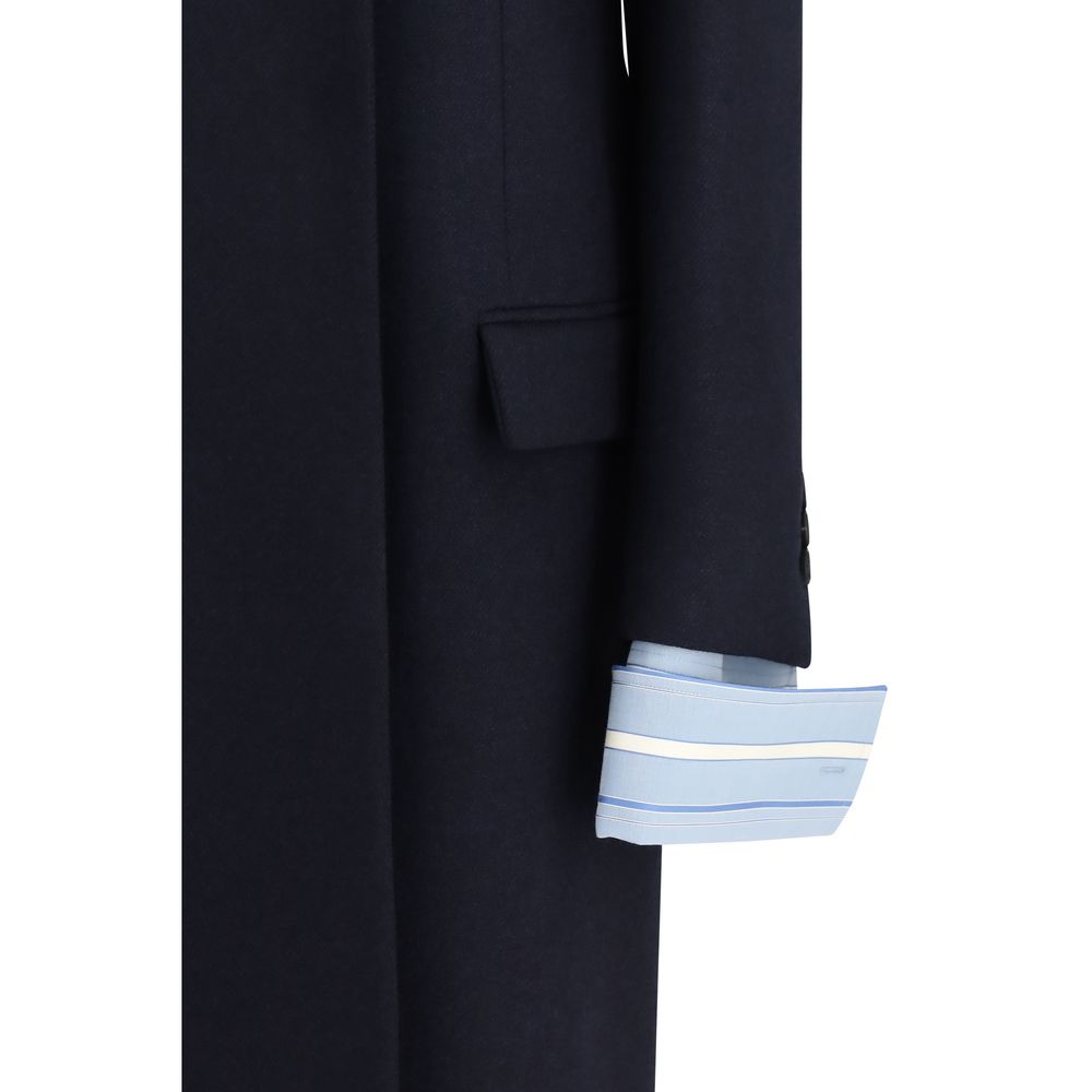 Prada Blauer Wollmantel Oves Aries
