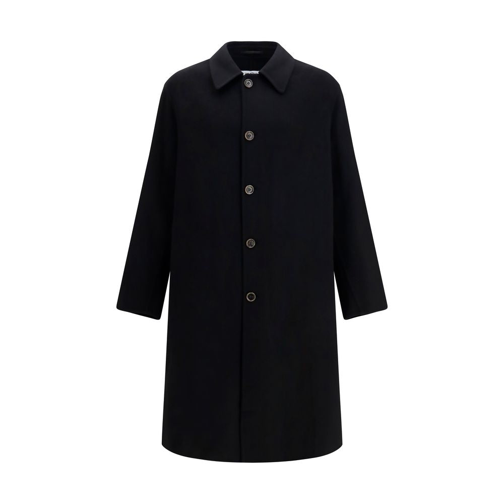 MM6 Schwarzer Wollmantel Oves Aries