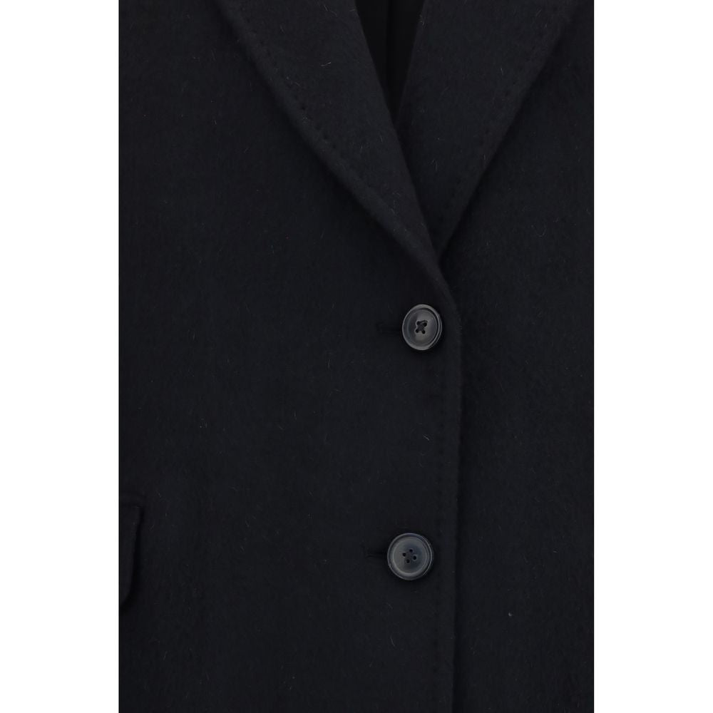 Our Legacy Schwarzer Mohair-Mantel