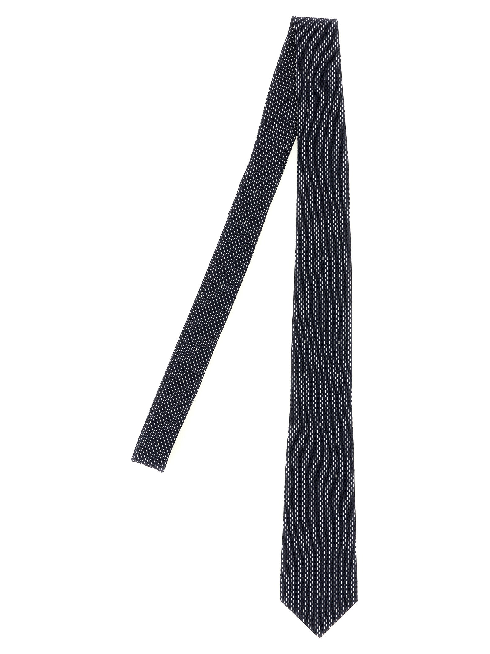 Saint Laurent Blaue Seidenkrawatte