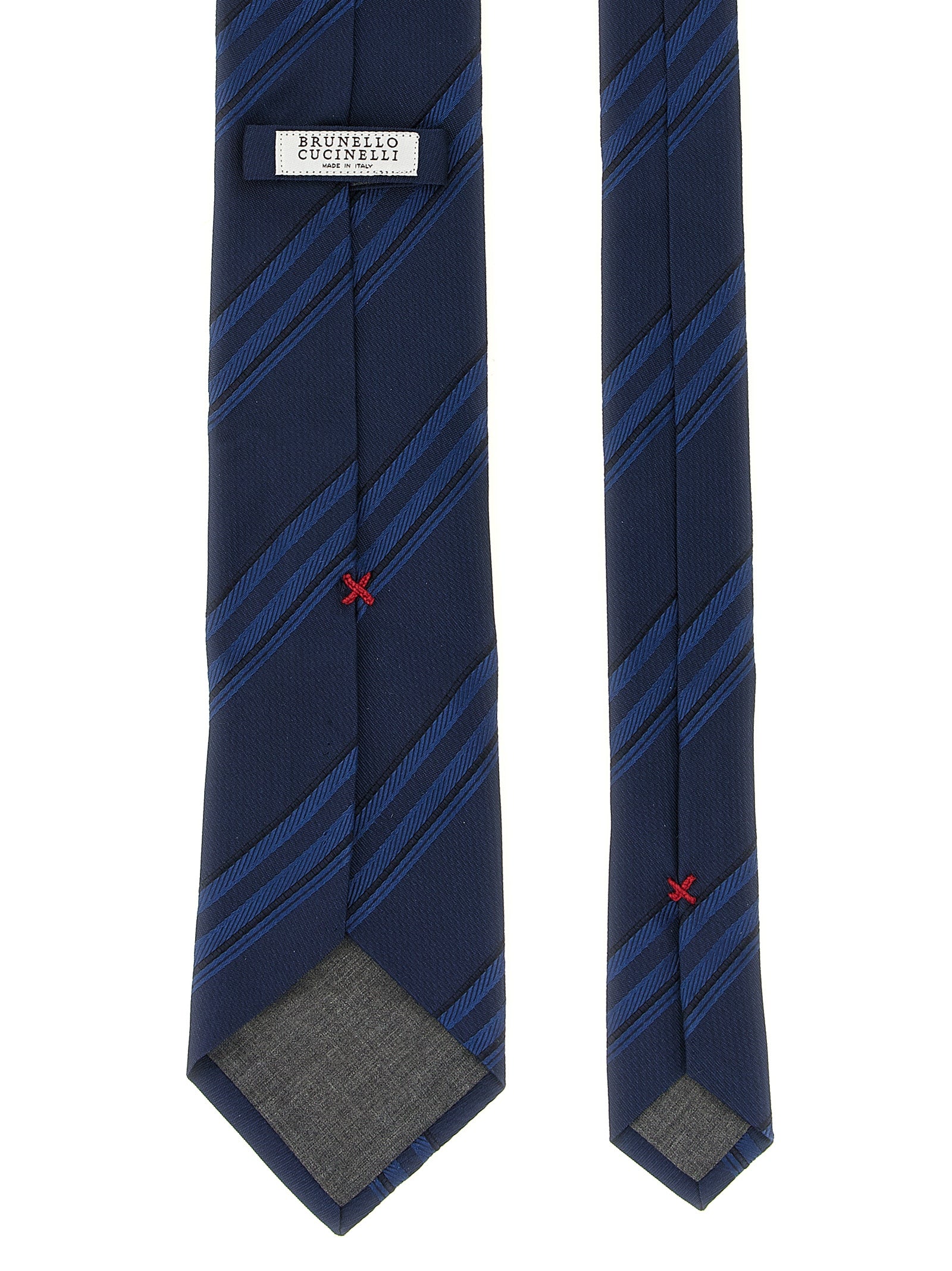 Brunello Cucinelli Blaue Seidenkrawatte