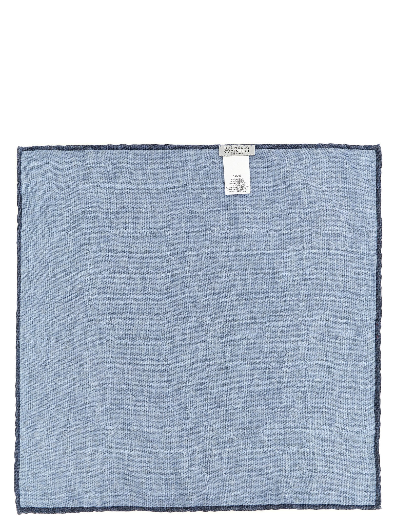 Brunello Cucinelli Blaue Seidenhandtasche