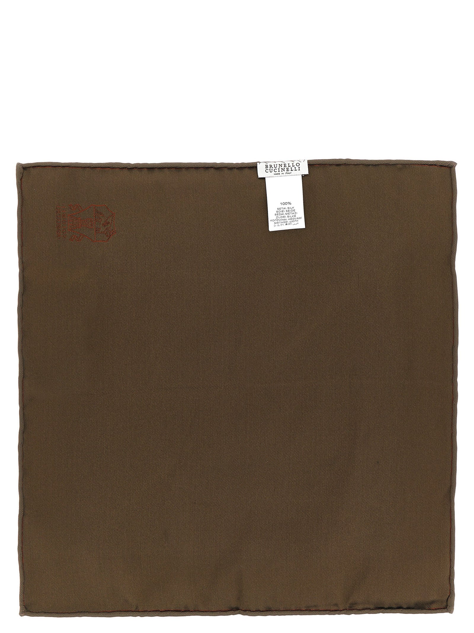 Brunello Cucinelli Brauner Seidenschal