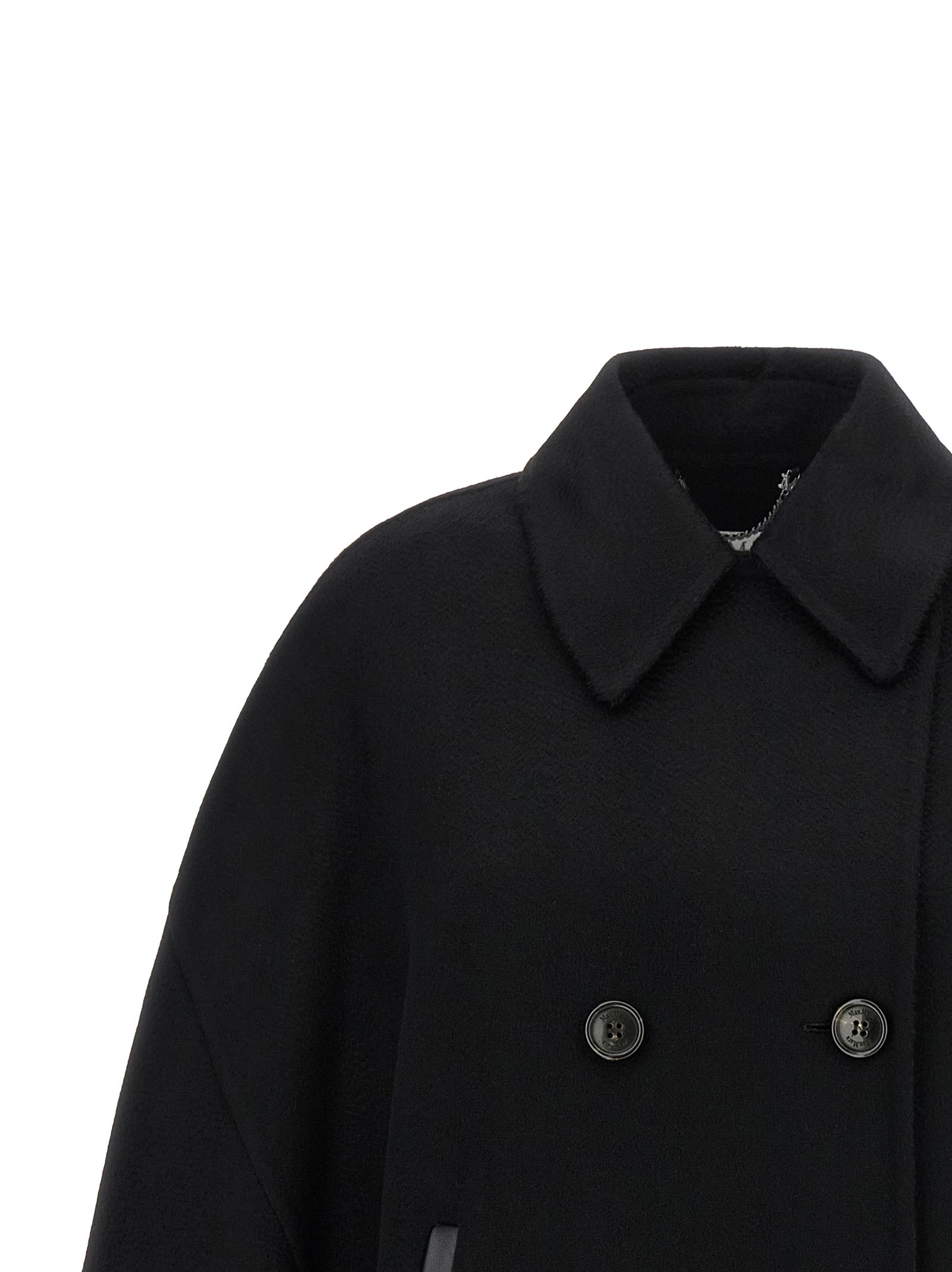 Max Mara Schwarzer Kaschmir-Mantel