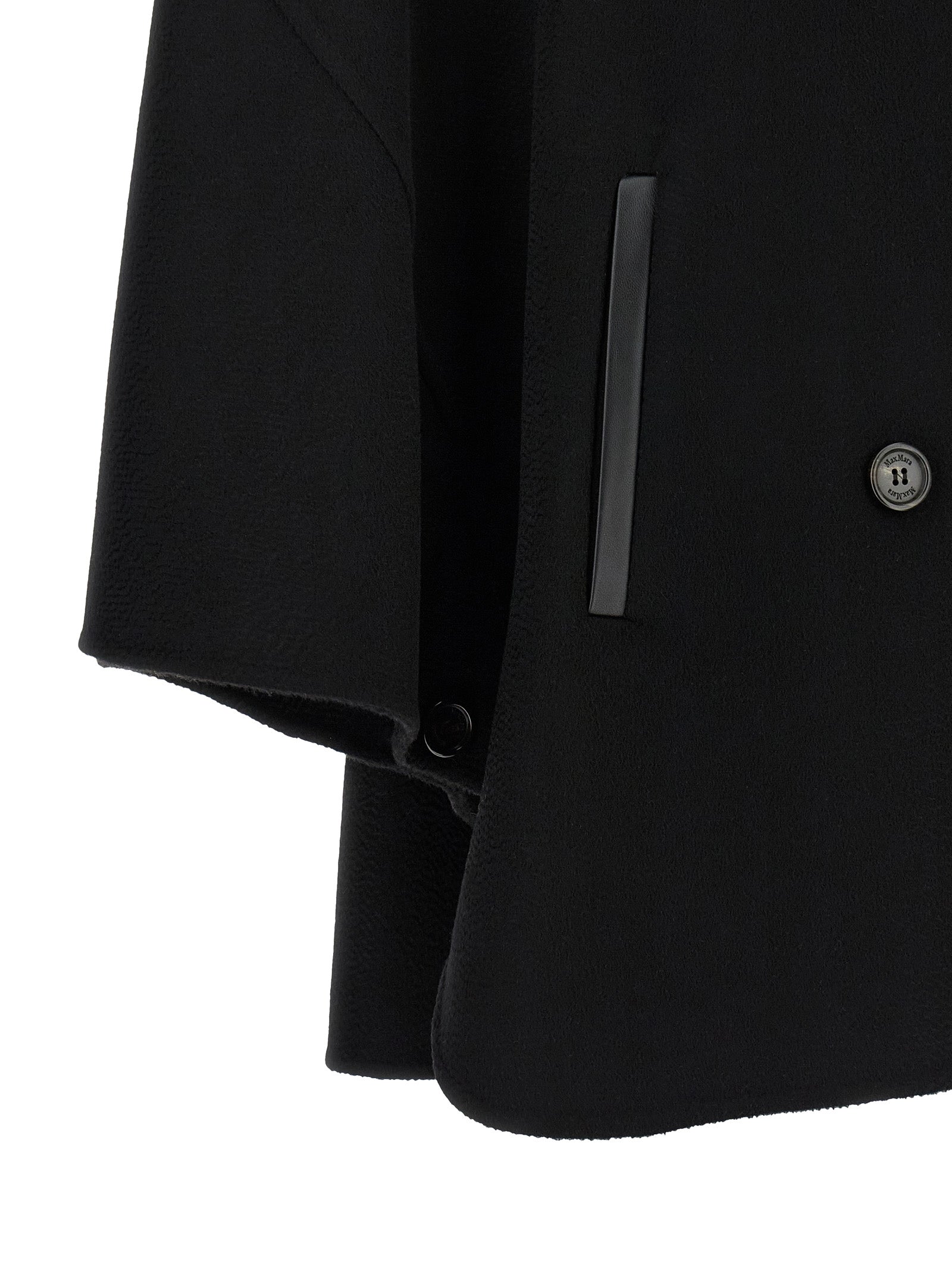 Max Mara Schwarzer Kaschmir-Mantel