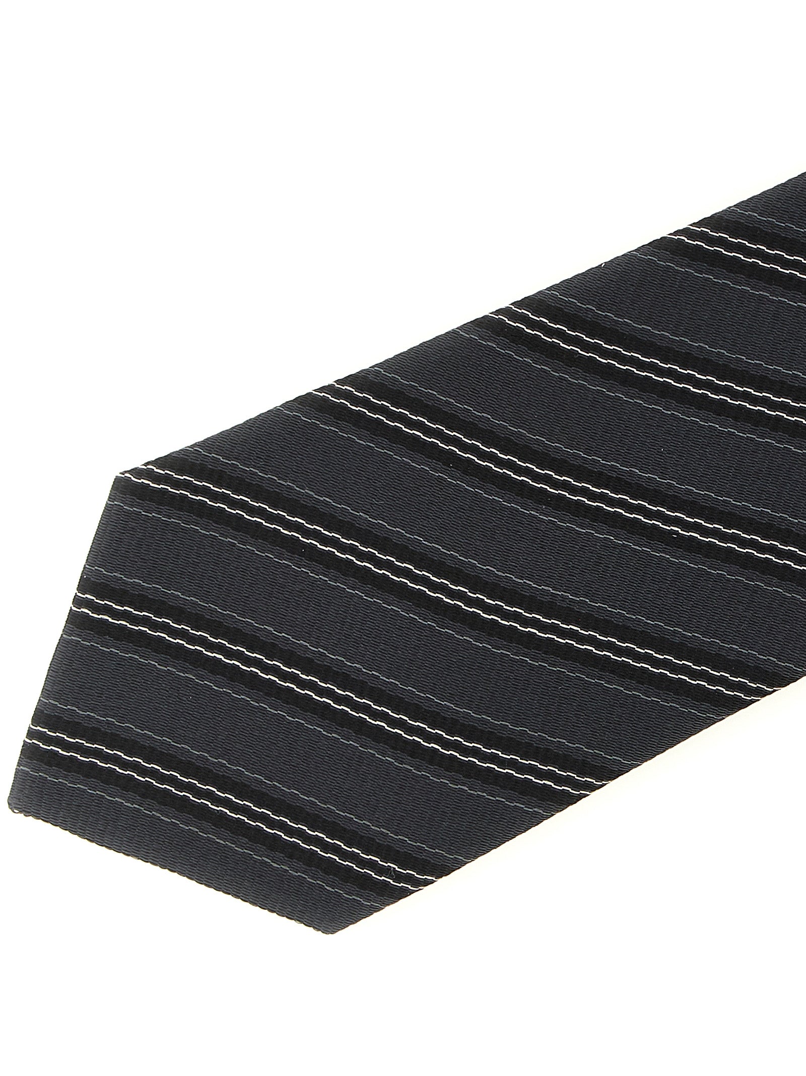Saint Laurent Graue Seidenkrawatte