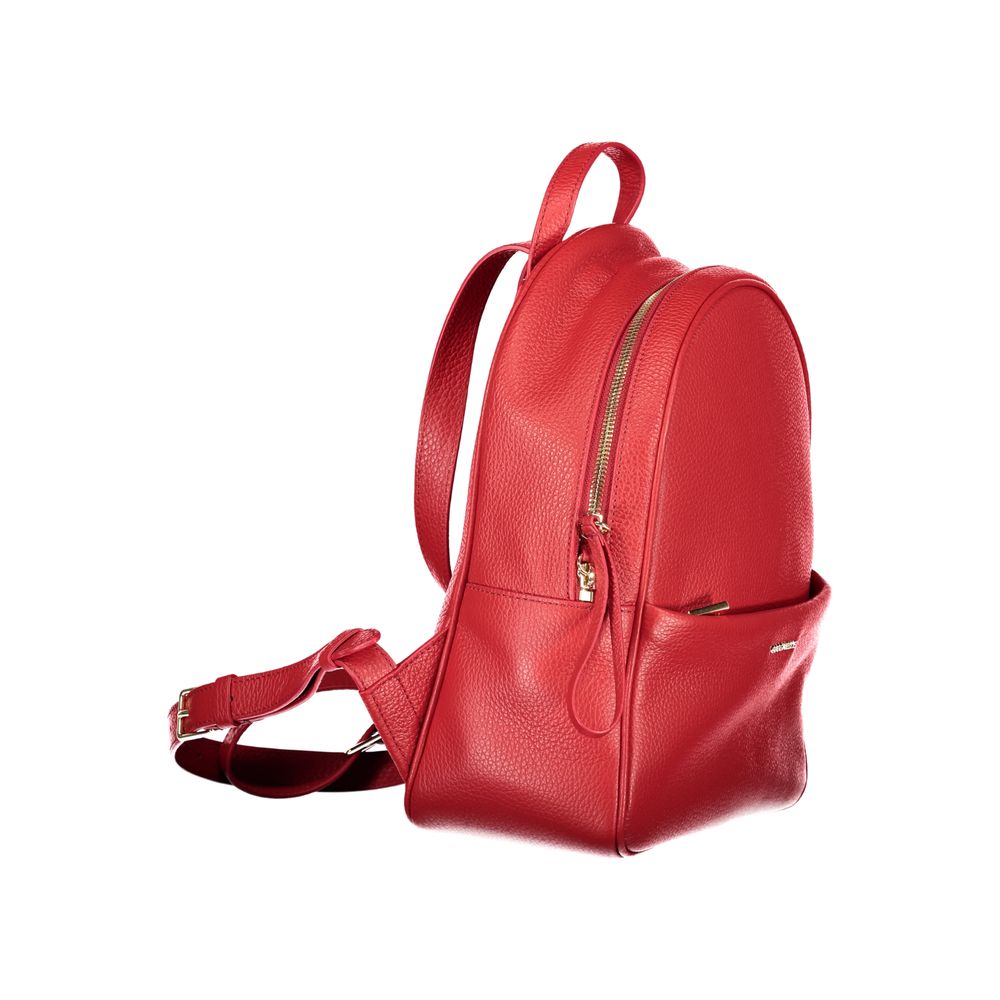 Coccinelle Roter Damenrucksack aus Leder