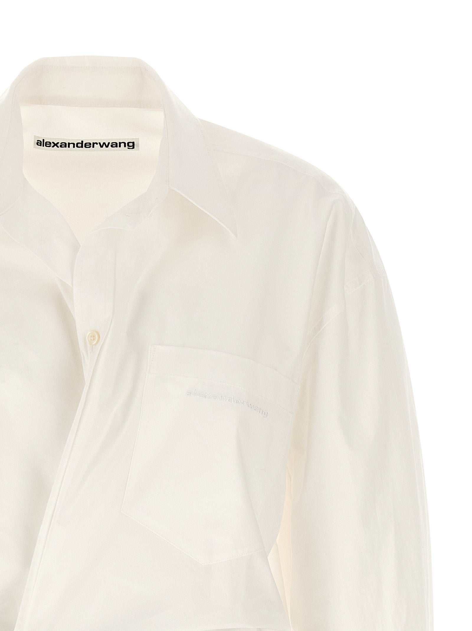 Alexander Wang Weißes Baumwoll-Kurzkleid