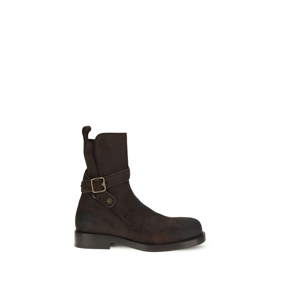 Burberry Braune Kalbsleder Bos Taurus Schnürstiefel