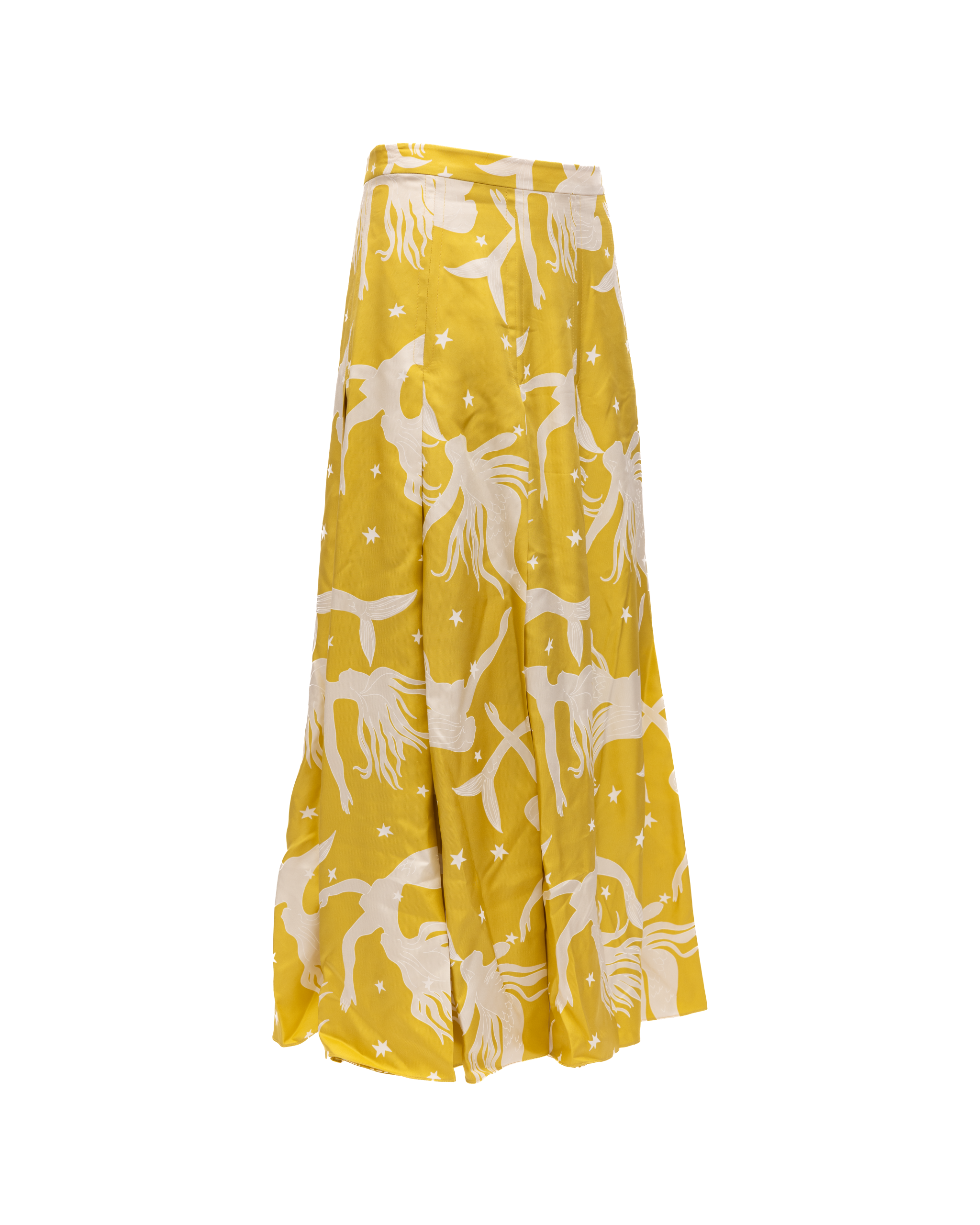 Valentino Garavani Maxi-Rock mit Print in Gelb