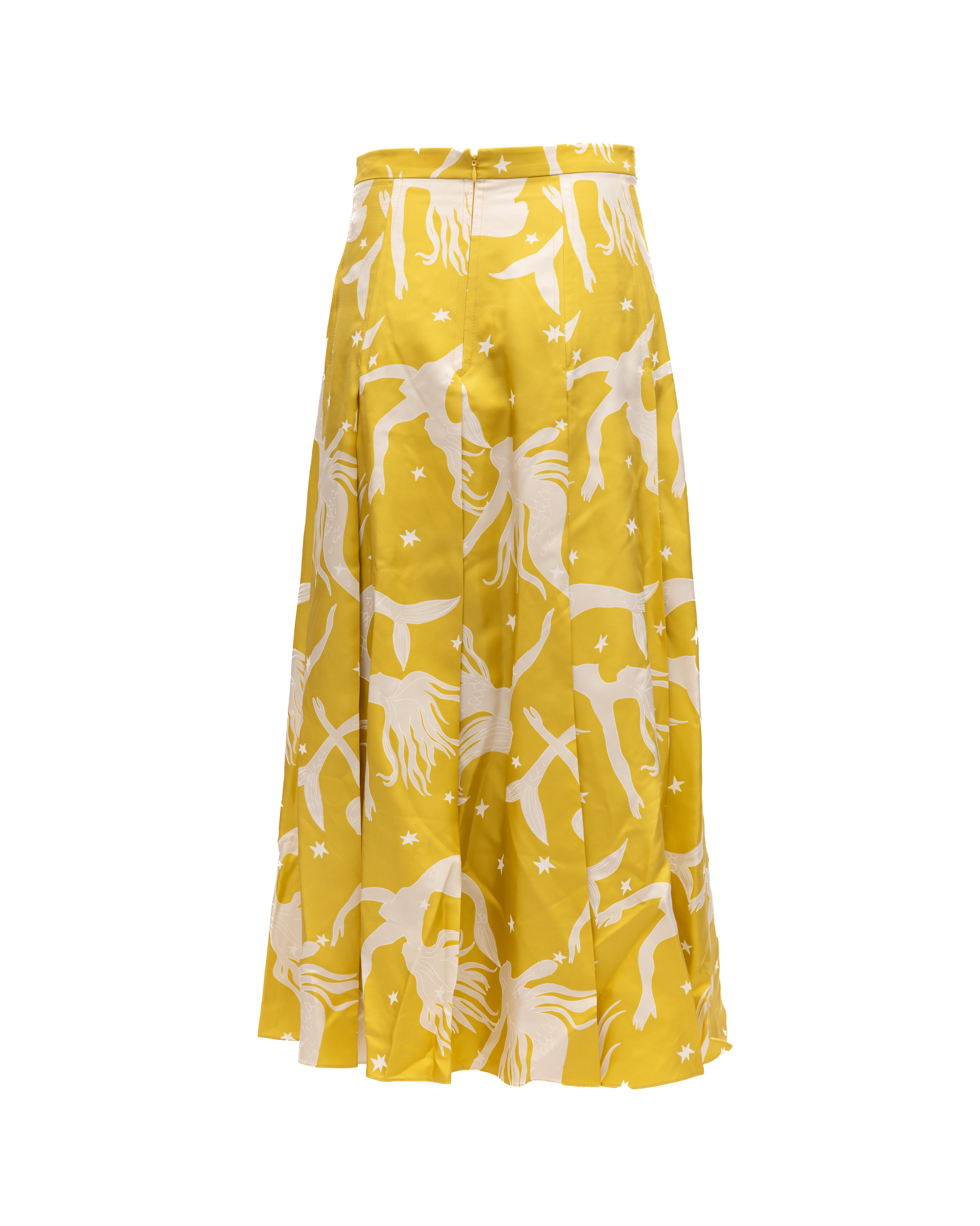 Valentino Garavani Maxi-Rock mit Print in Gelb