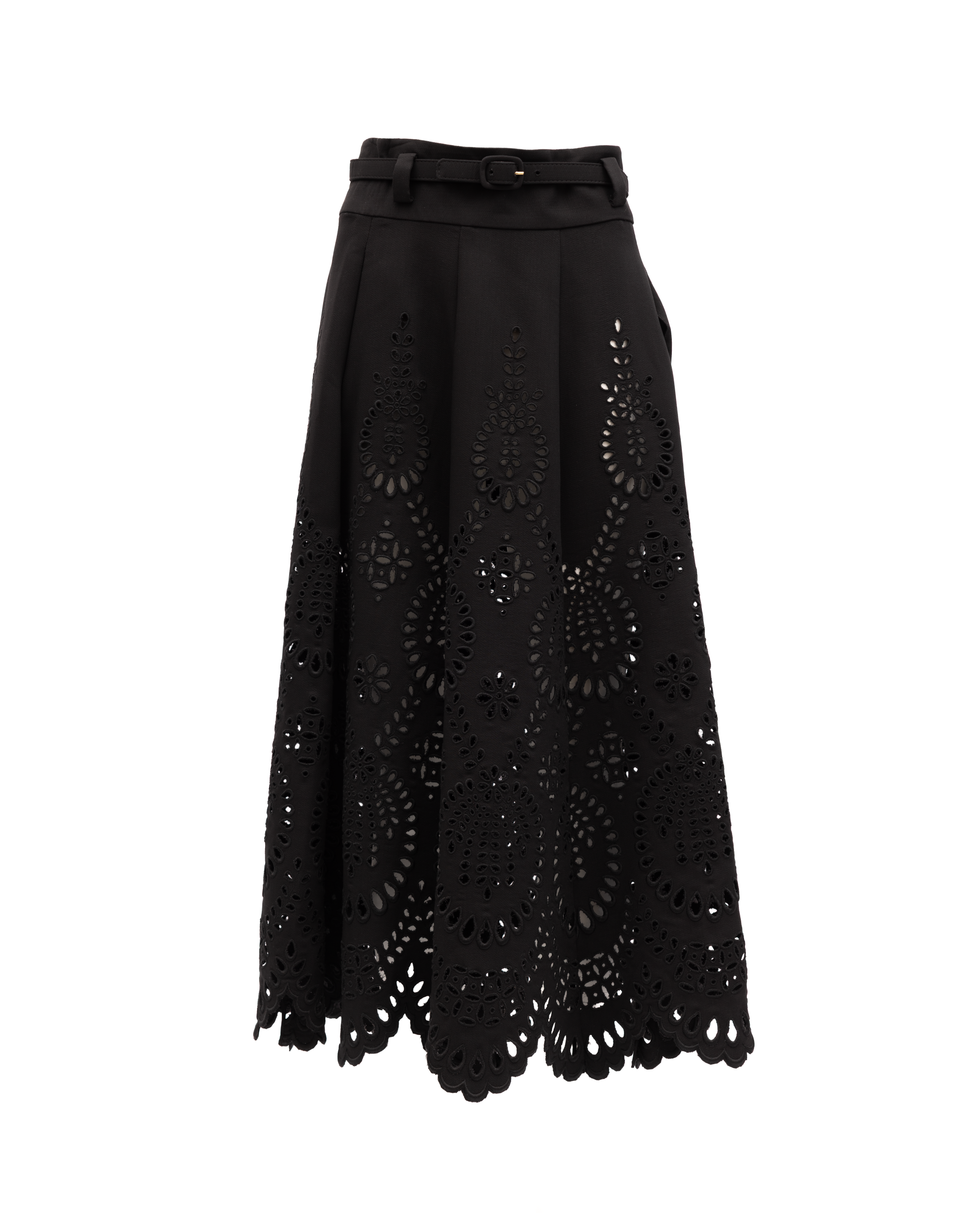 Valentino Garavani Midirock mit floralen Cut-Outs in Schwarz