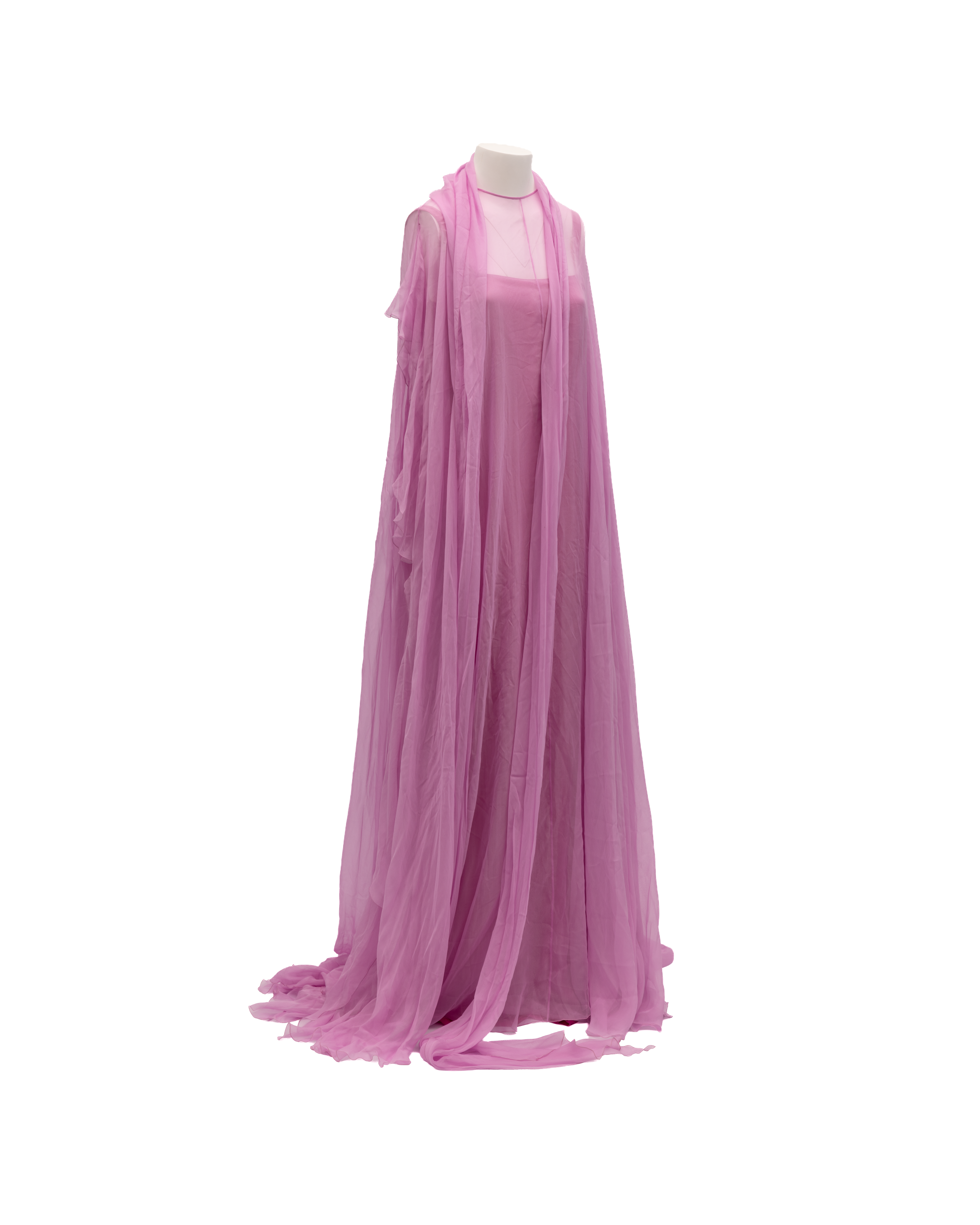 Valentino Garavani Pinkes ärmelloses Maxikleid