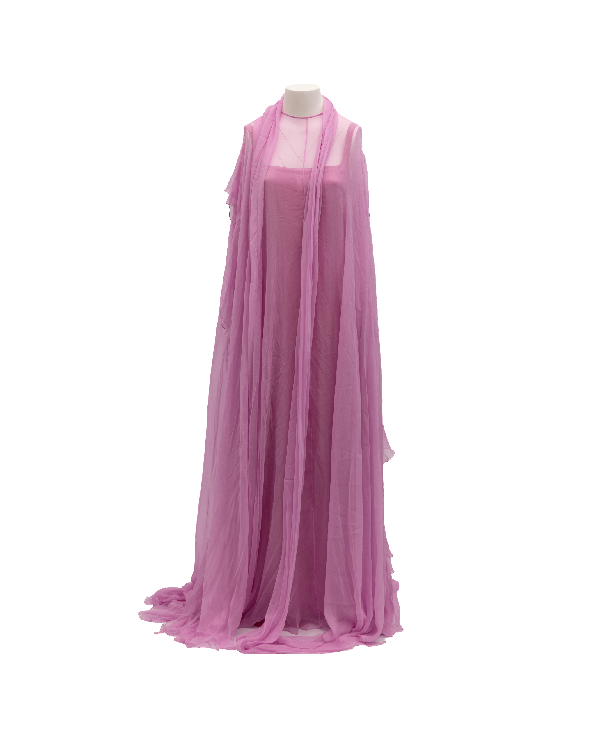 Valentino Garavani Pinkes ärmelloses Maxikleid