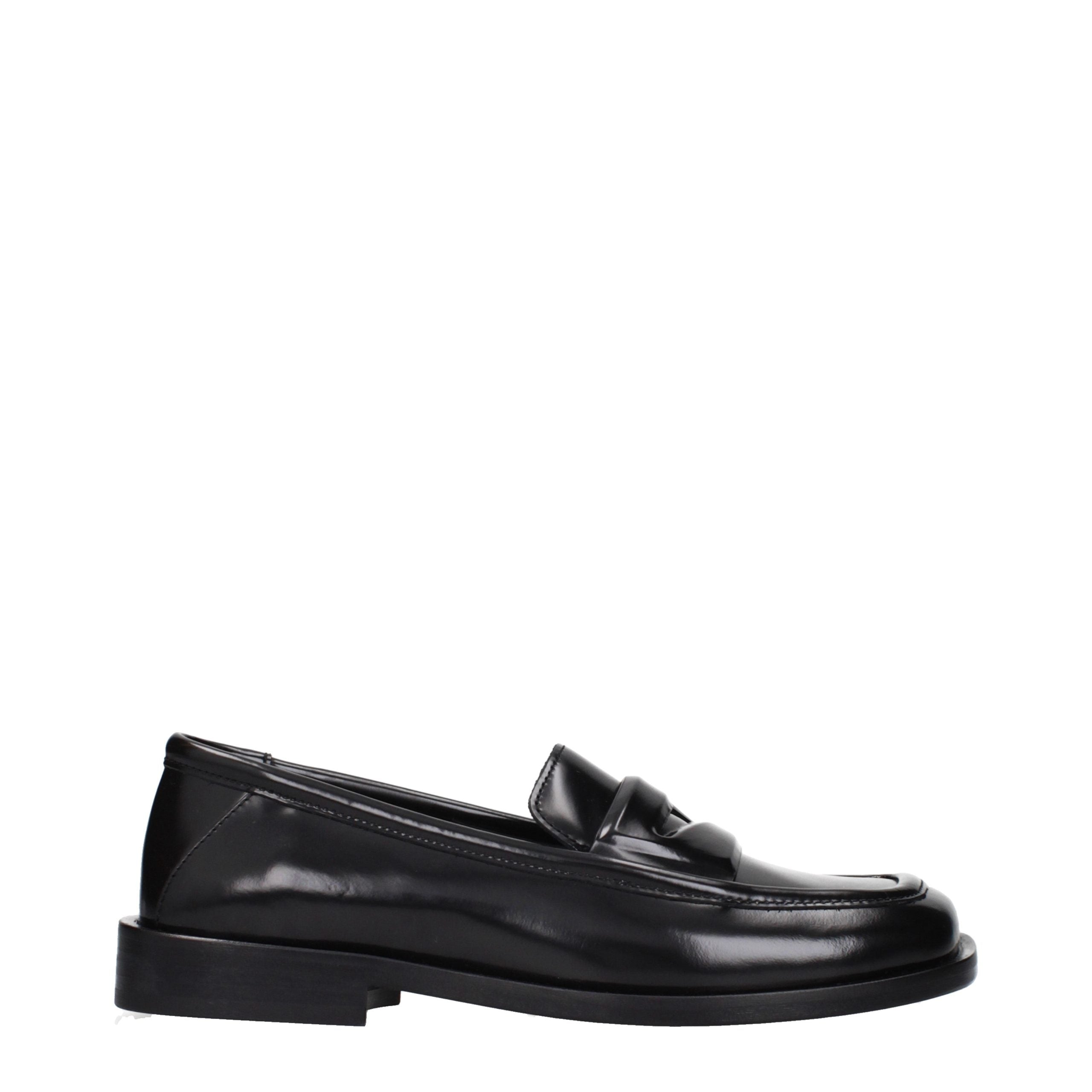 The Attico Schwarze Leder Loafer zum Hineinschlüpfen