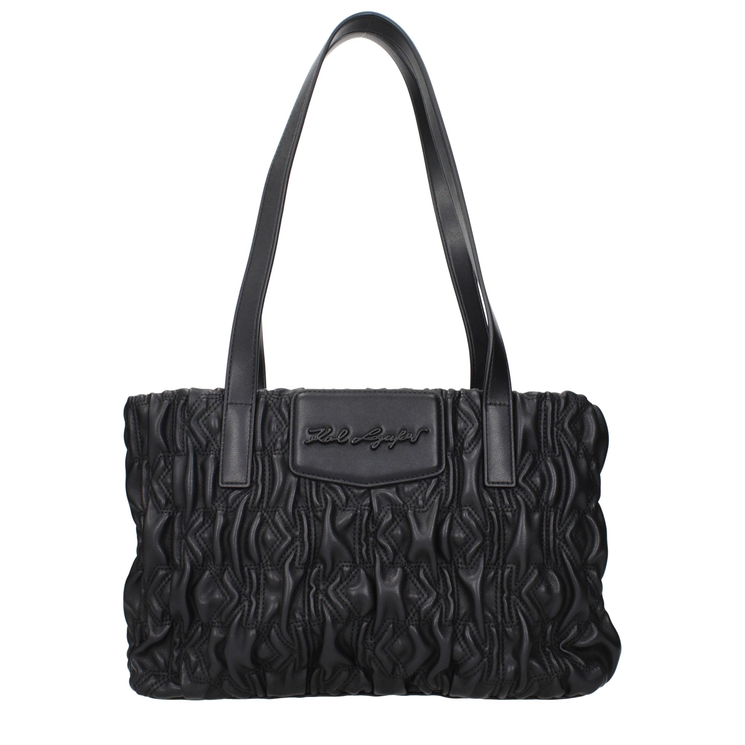 Karl Lagerfeld Schwarze Schultertasche aus Polyester