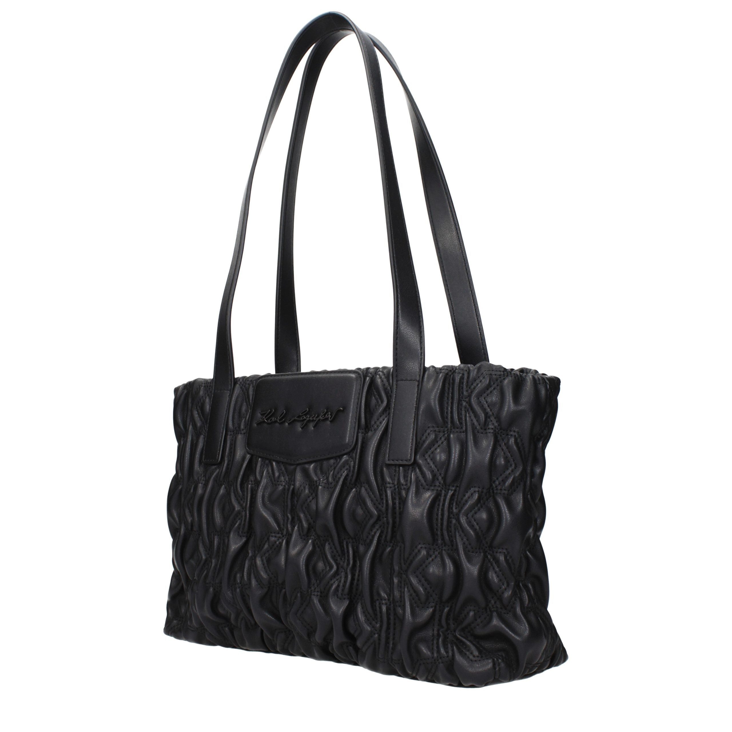 Karl Lagerfeld Schwarze Schultertasche aus Polyester