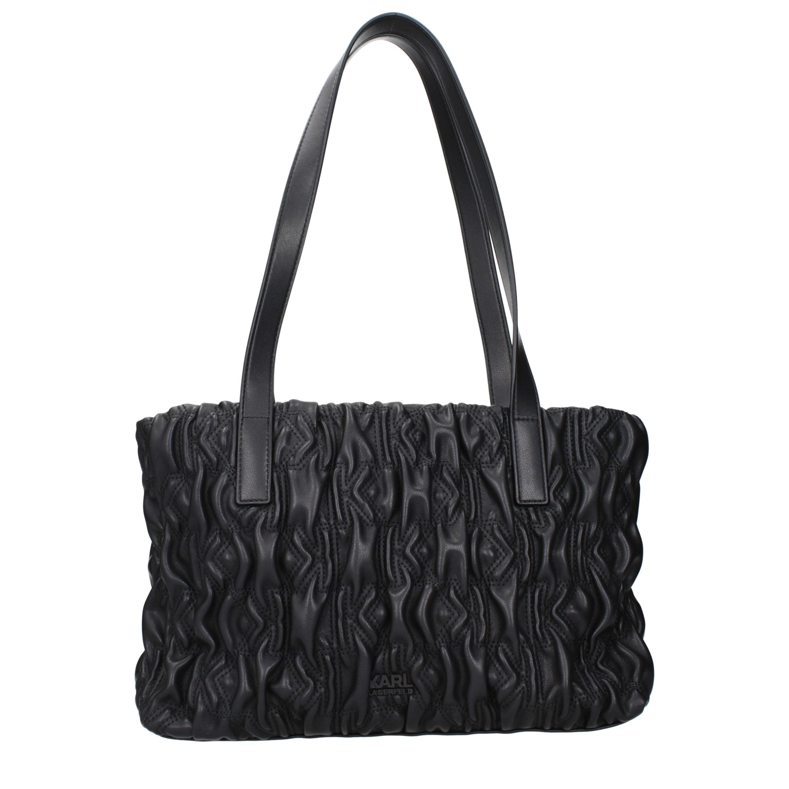 Karl Lagerfeld Schwarze Schultertasche aus Polyester