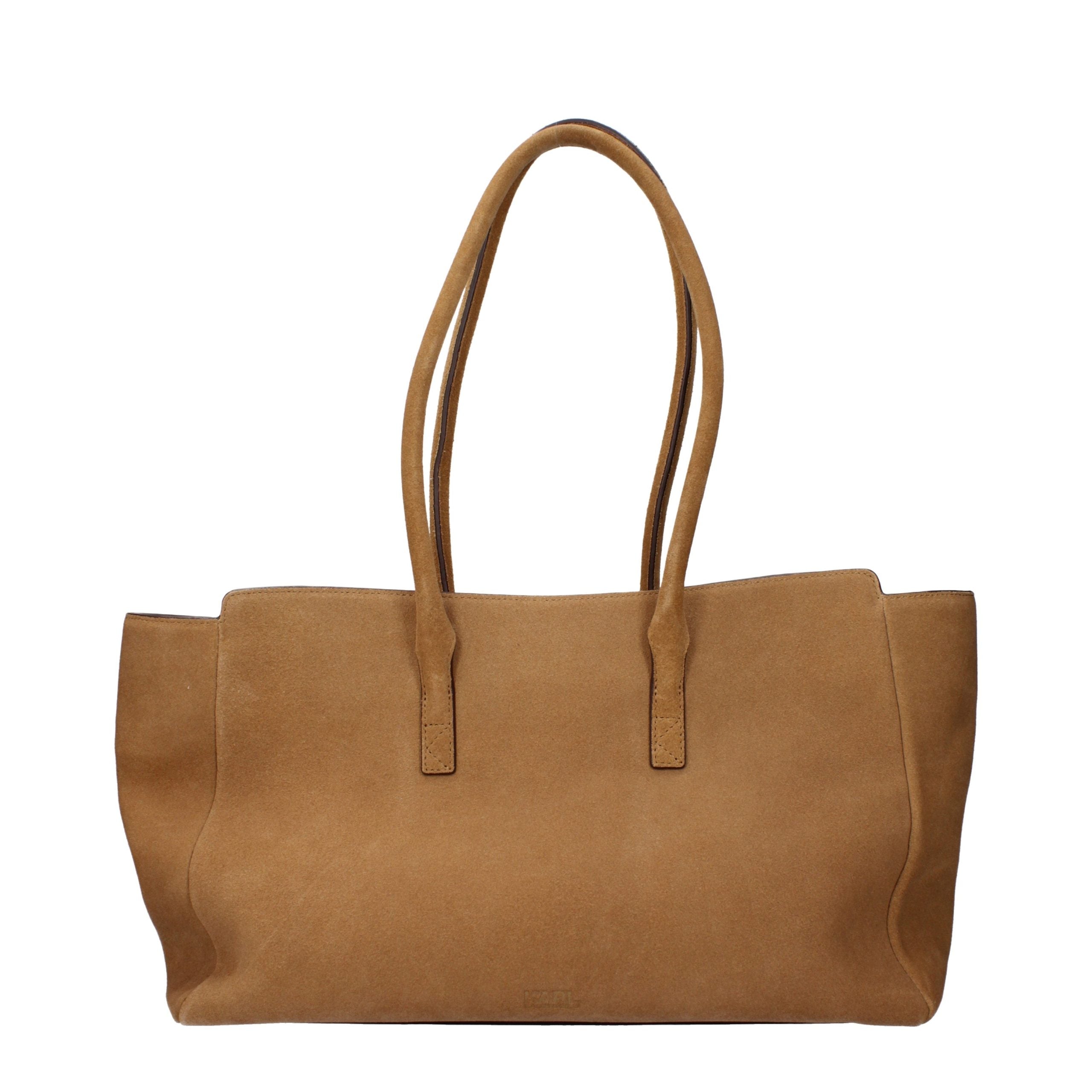 Karl Lagerfeld Braune Leder Schultertasche