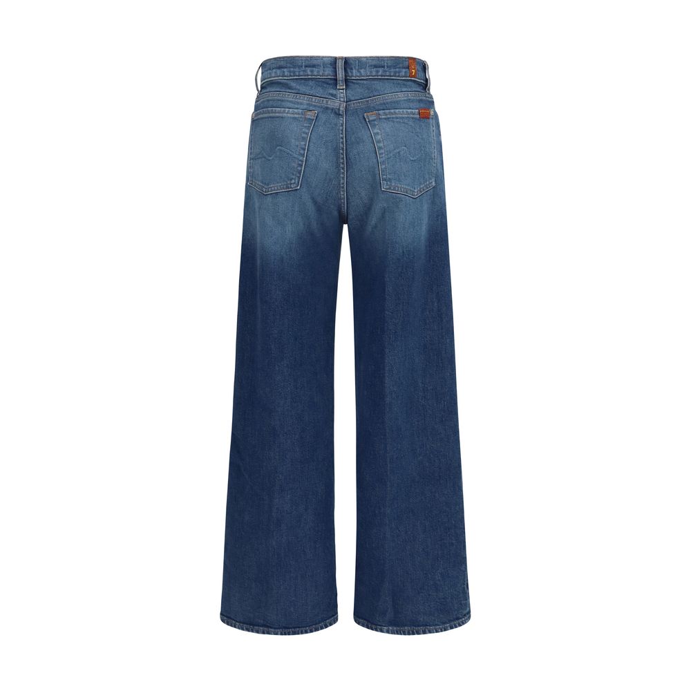 7FOR Blaue Baumwolljeans Denim
