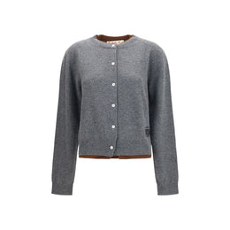 Marni Grauer Kaschmir-Strickjacke