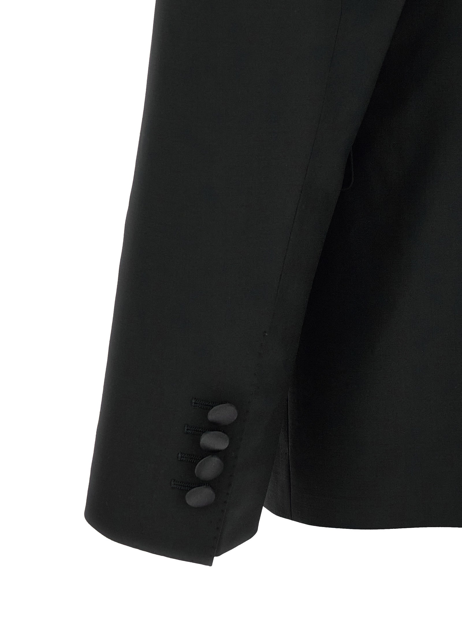 Dolce & Gabbana Schwarzer Zweiteiler aus reiner Schurwolle