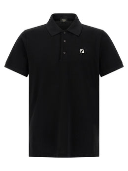 Fendi Schwarzes Baumwoll-Poloshirt